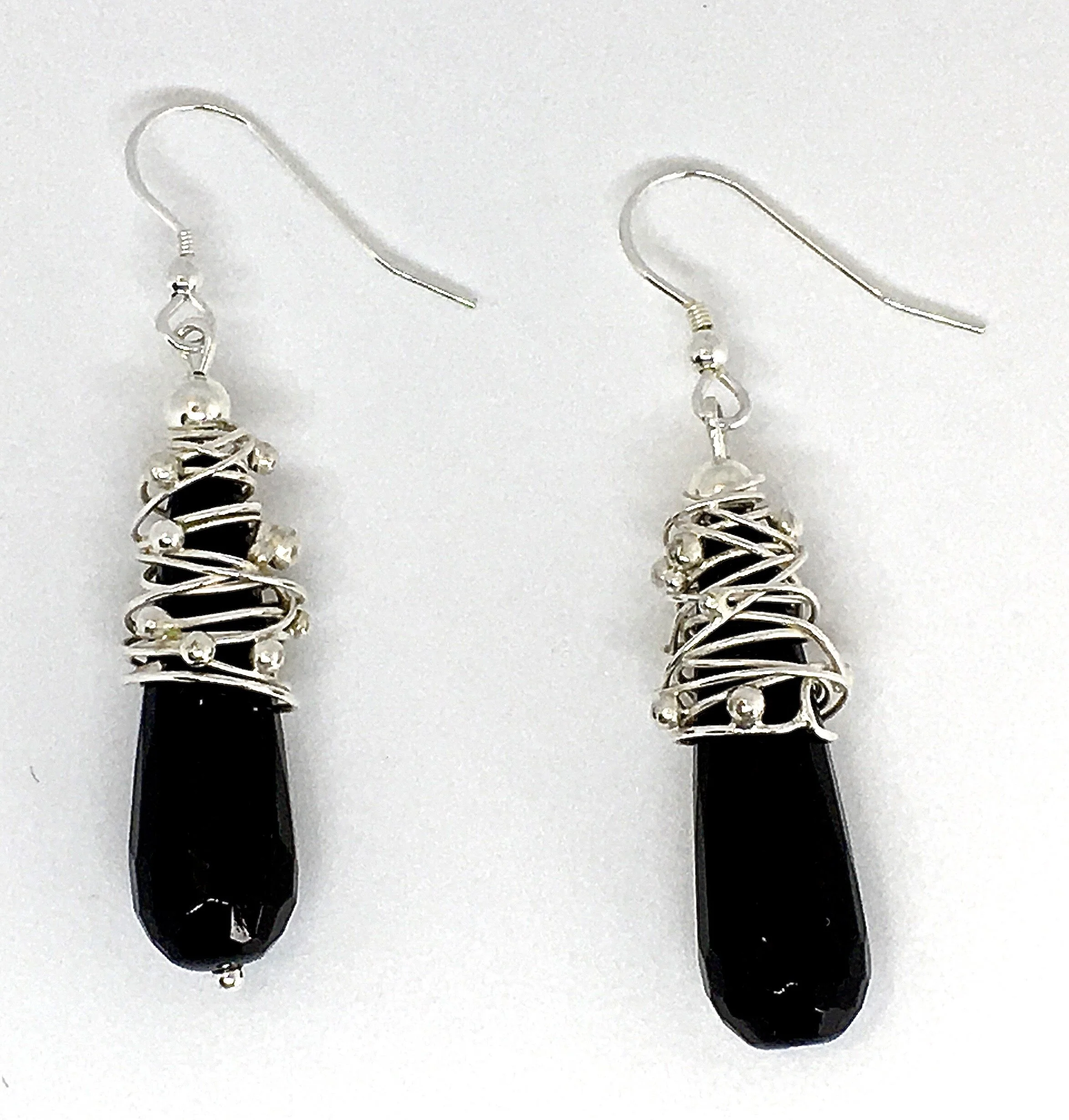Onyx Pendant Earrings