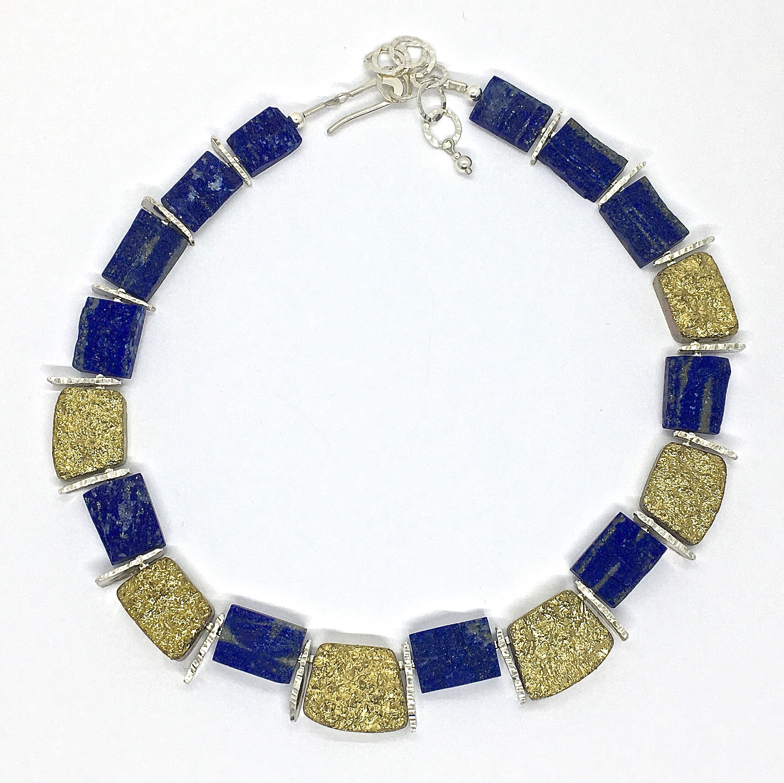 Gold and Lapiz Neckpiece