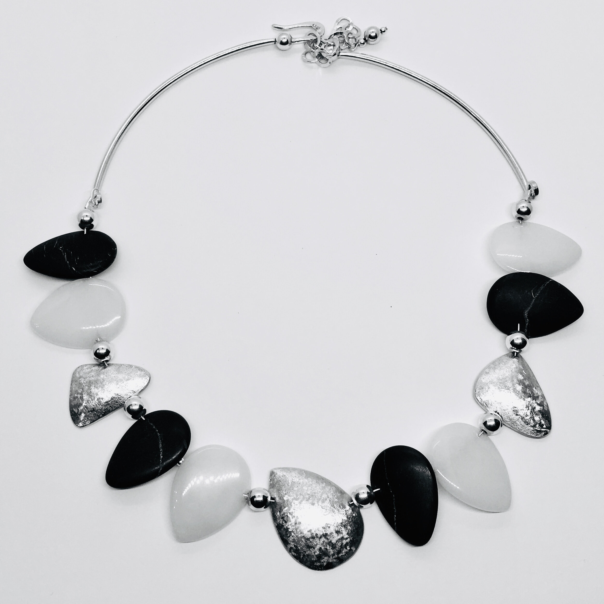 Onyx and Silver Neckpiece