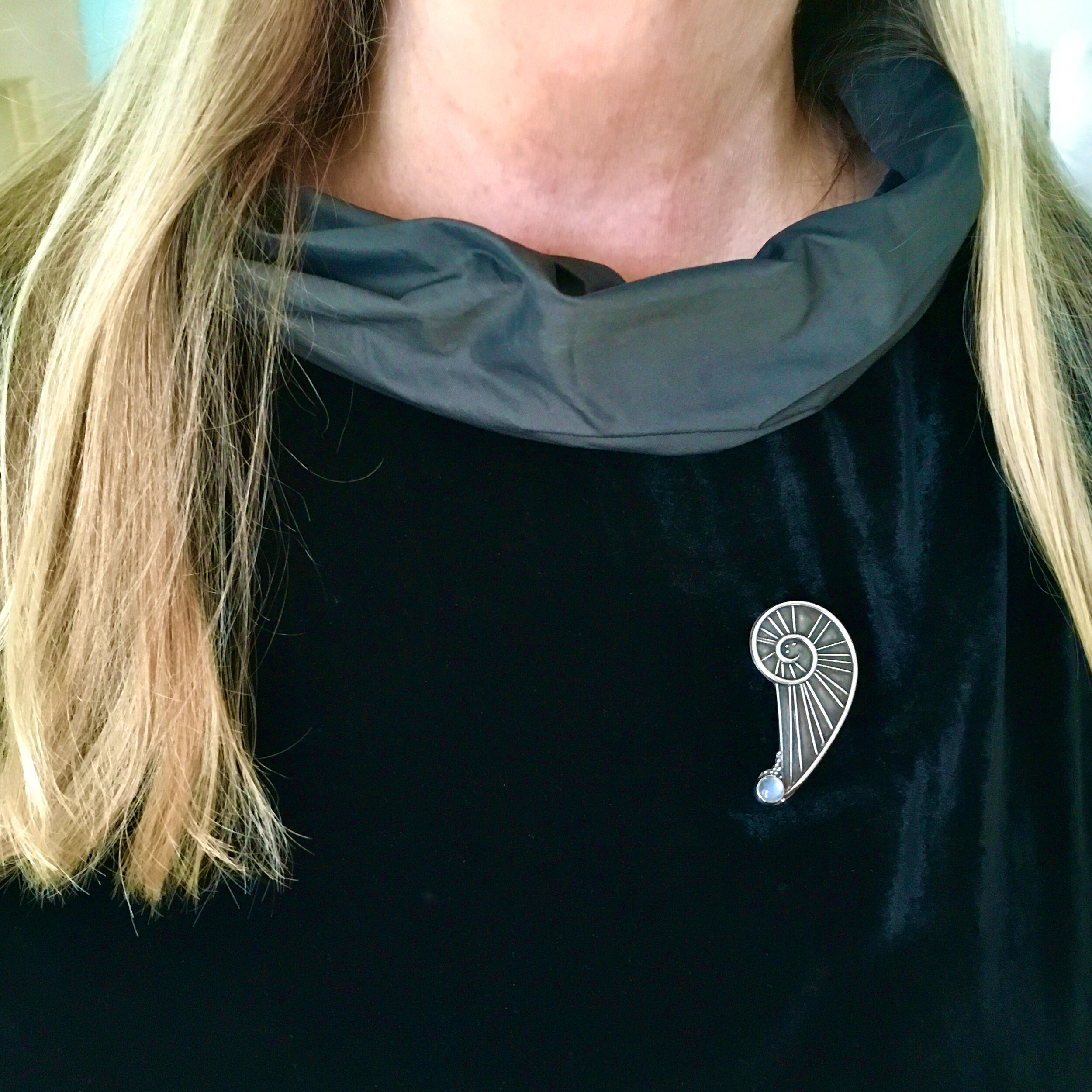Silver Ammonite Brooch Lifestyle.jpeg