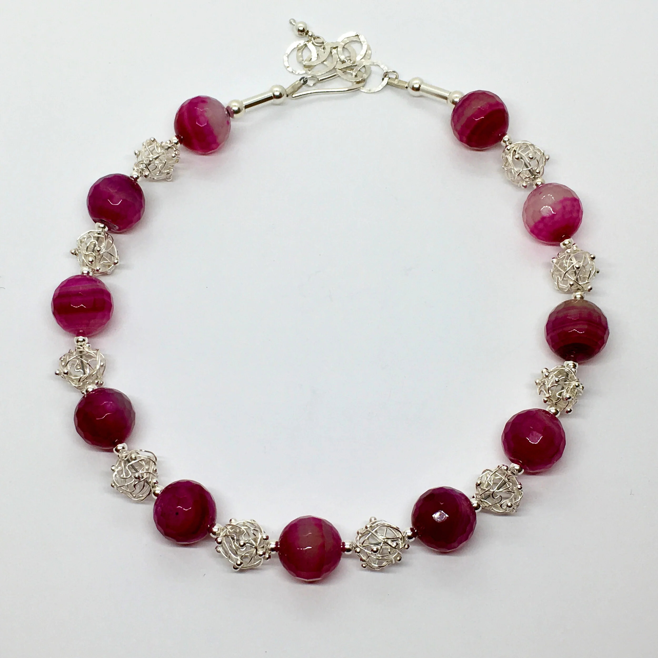 Magenta Agate Necklace
