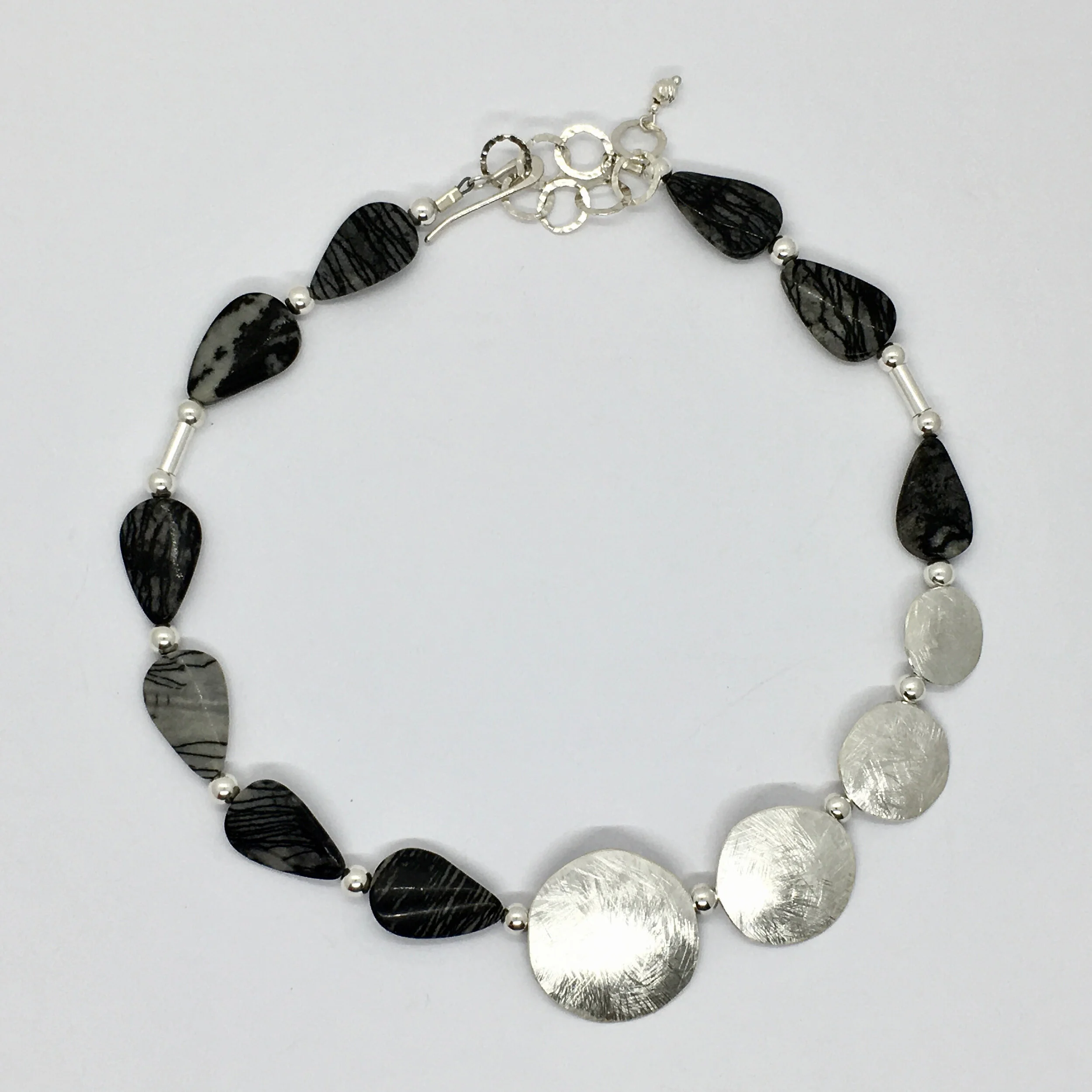 Jasper and Silver Neckpiece