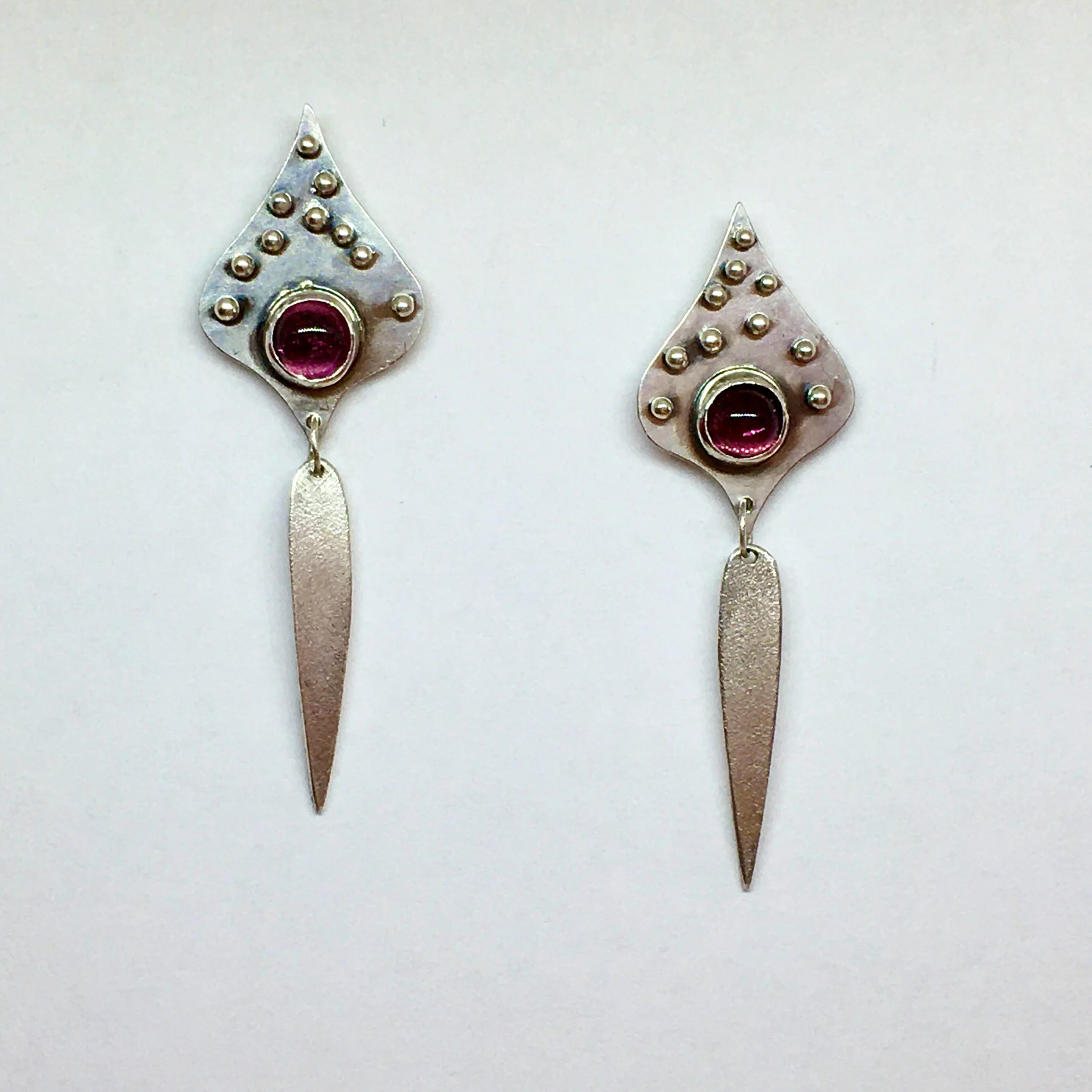 Pendant Earrings with Tourmaline