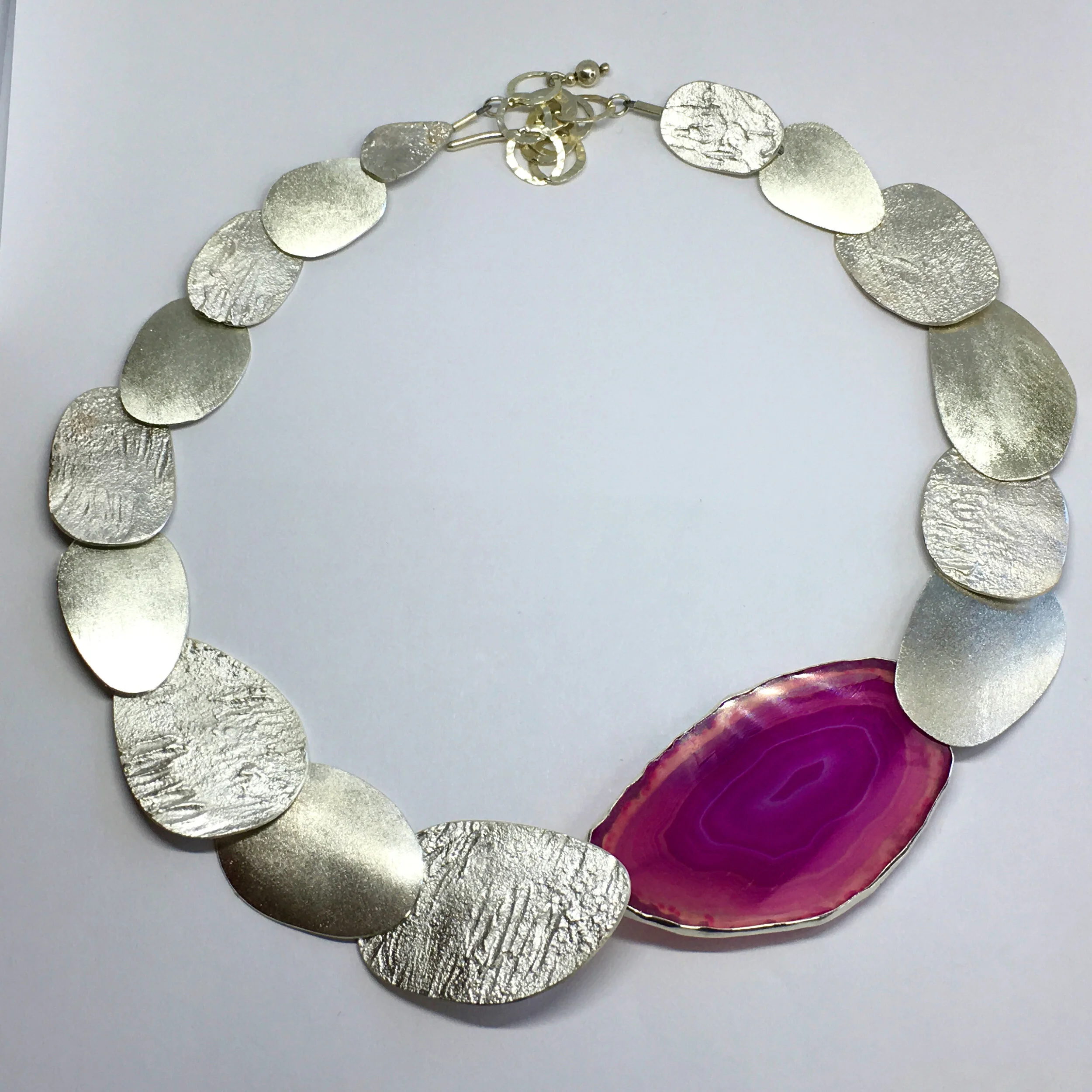 Pink Agate Neckpiece