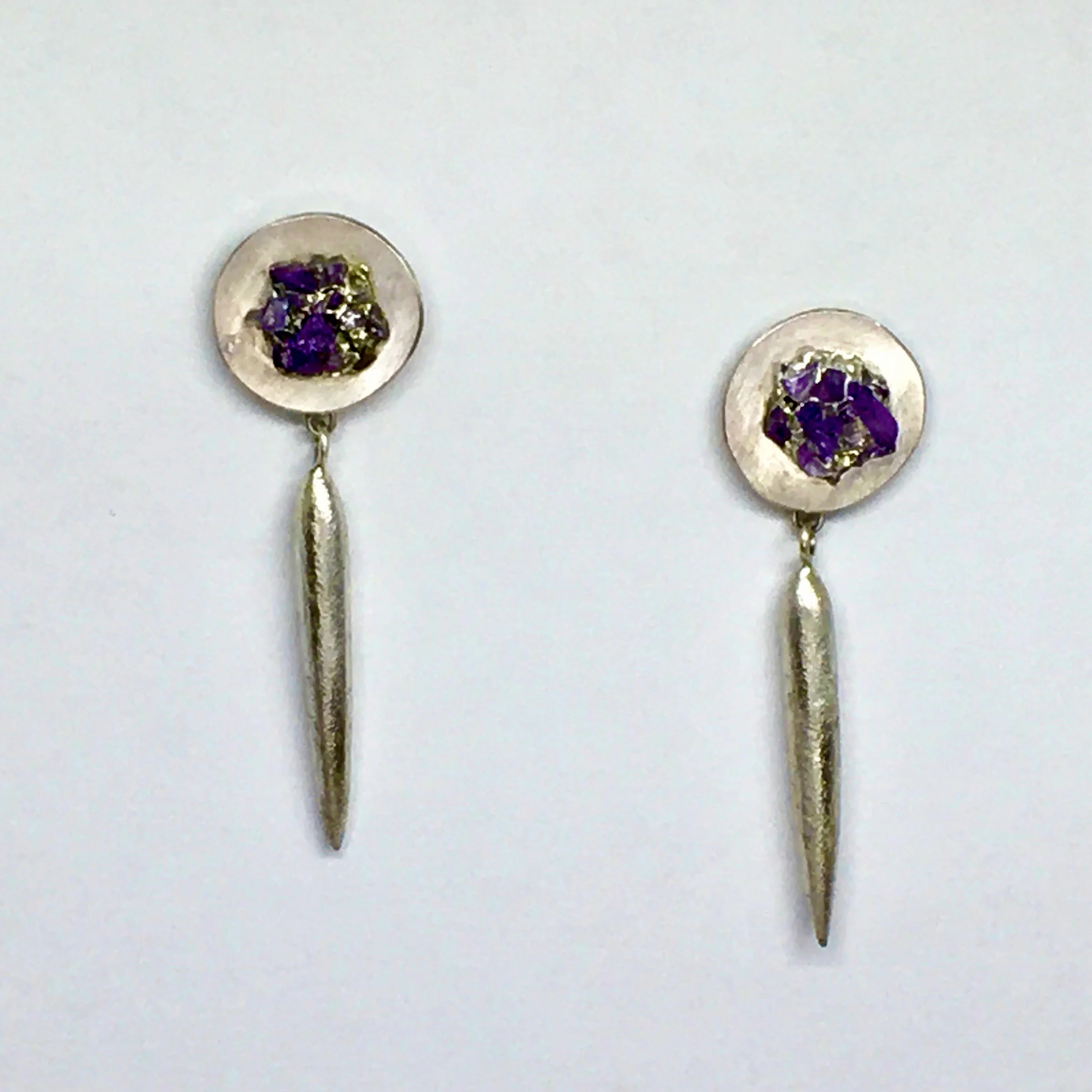 Pendant Lilac Zirconia Earrings