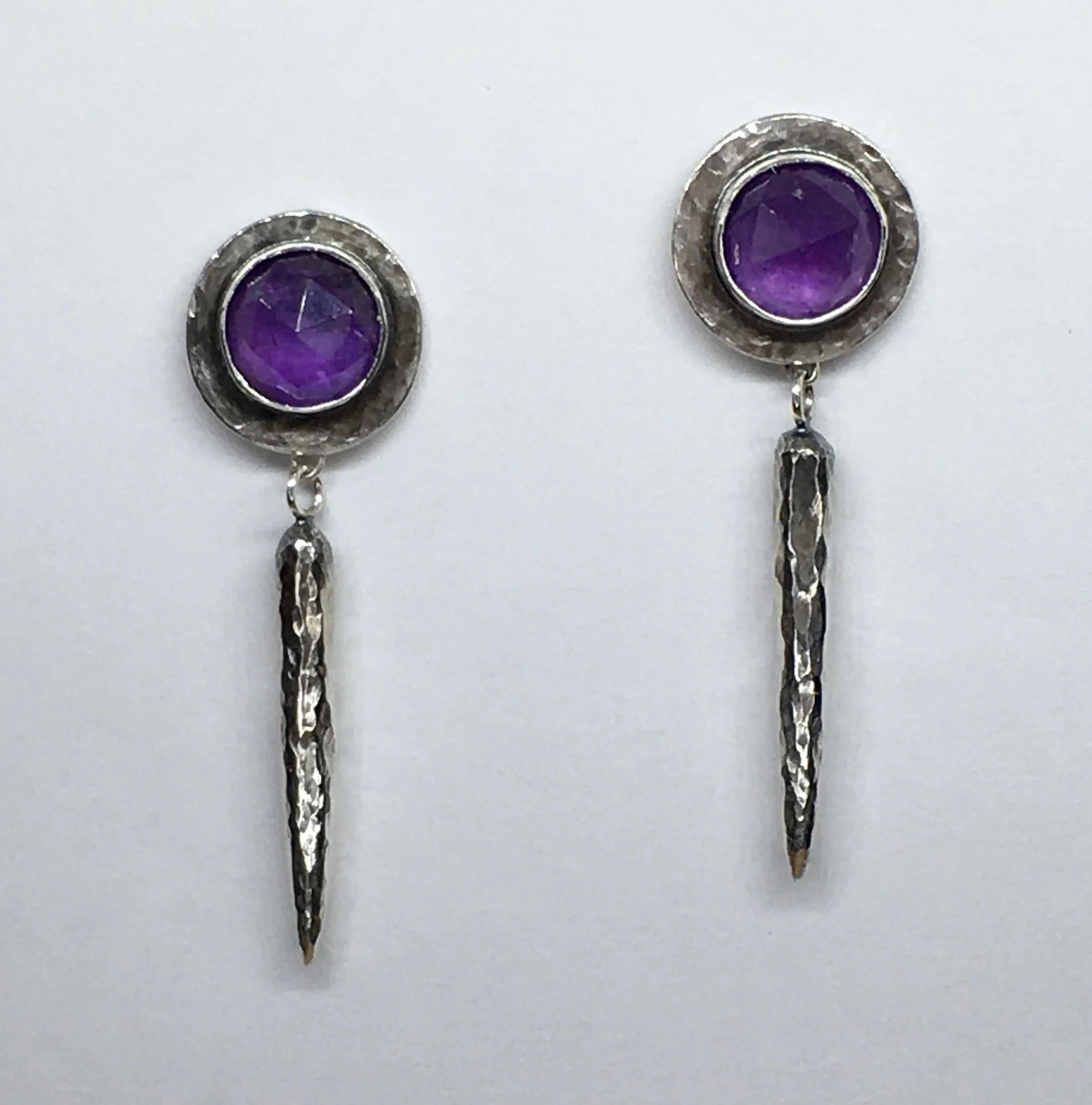 Faceted Amethyst Earrings