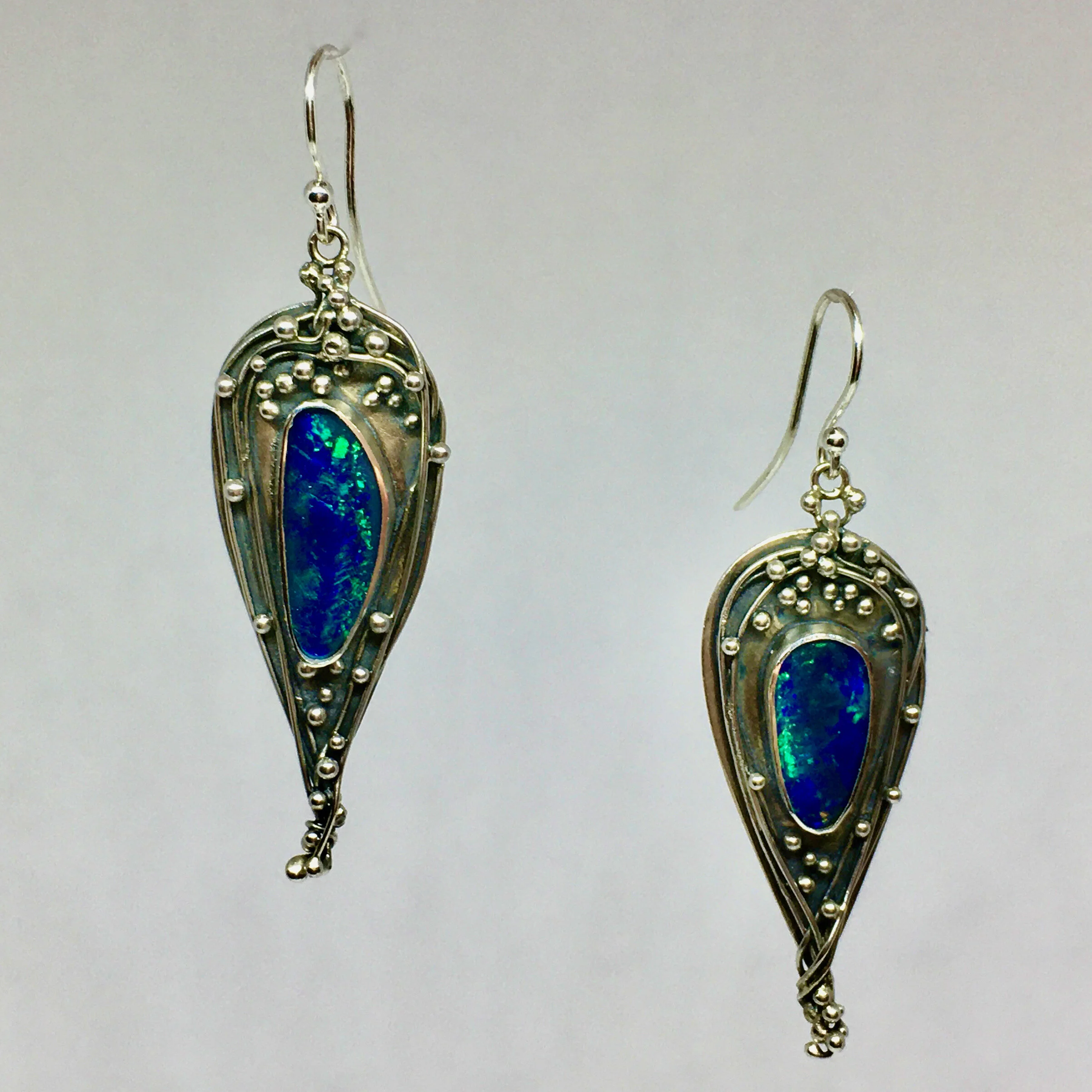 Art Nouveau-Style Opal Earrings