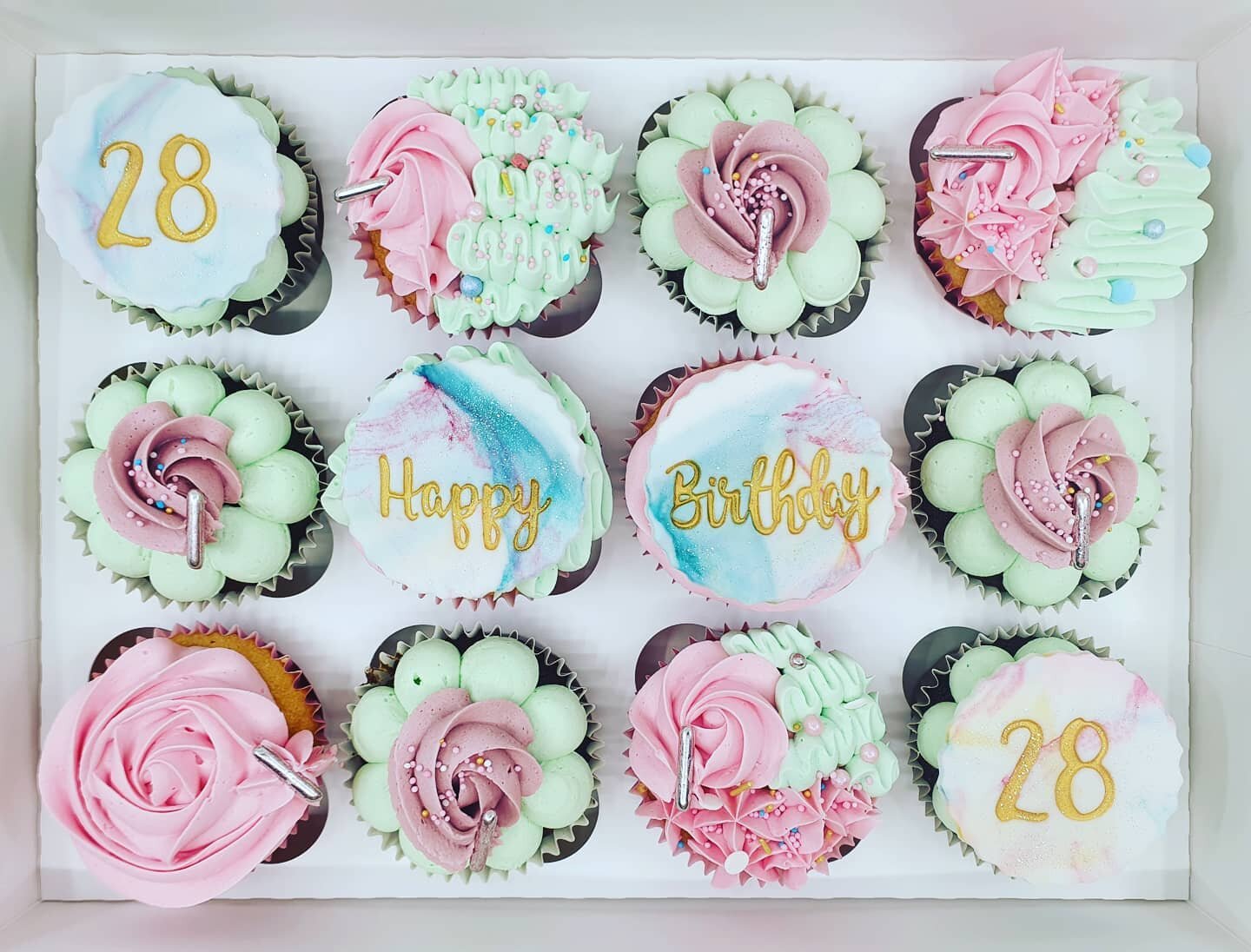 28th Birthday Cupcakes 