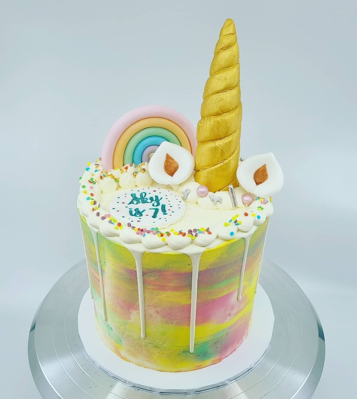 Unicorn &amp; Rainbow Cake for Sky's 7th Birthday 