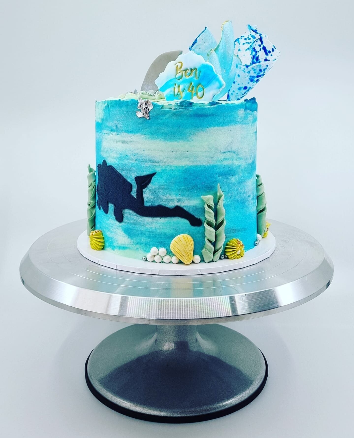 Diving Theme 40th Cake