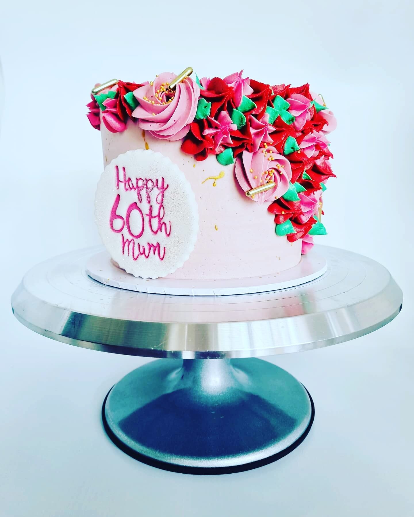 60th Birthday Floral Cake