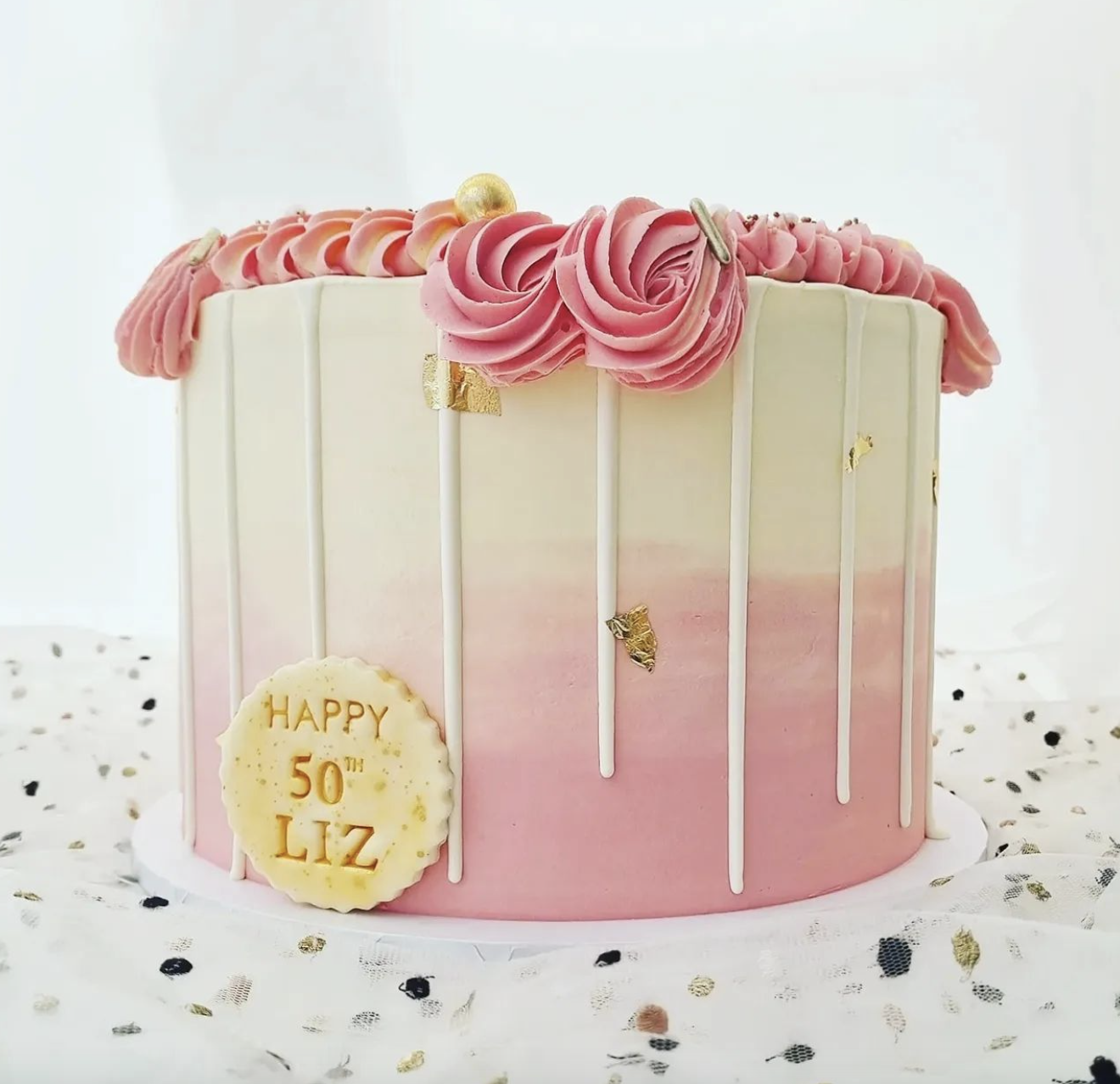 50th Drip Cake