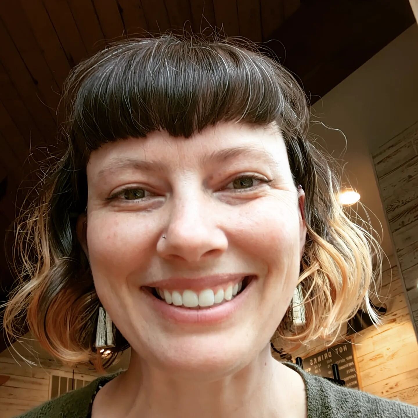 Apparently, I cut my bangs into a point (again)? I'm kinda here for it. 
.
.
.
#bangs #pointedbangs #hereforit