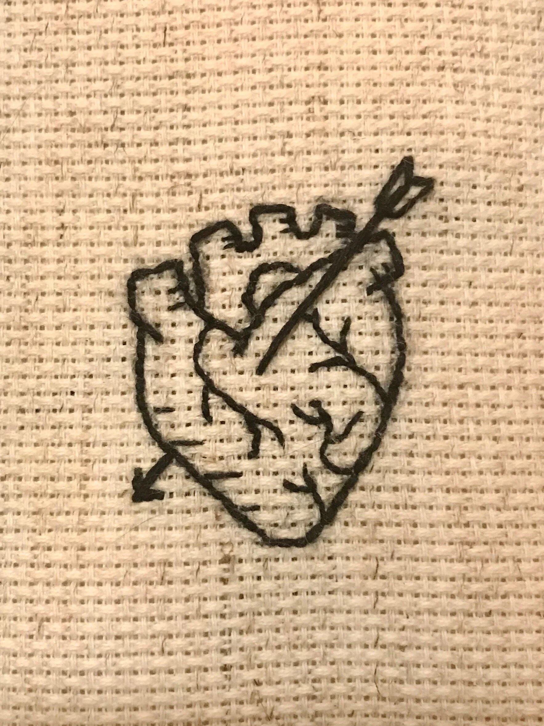  Tarot Card Embroidery Series -  El Corazon  (2017) 
