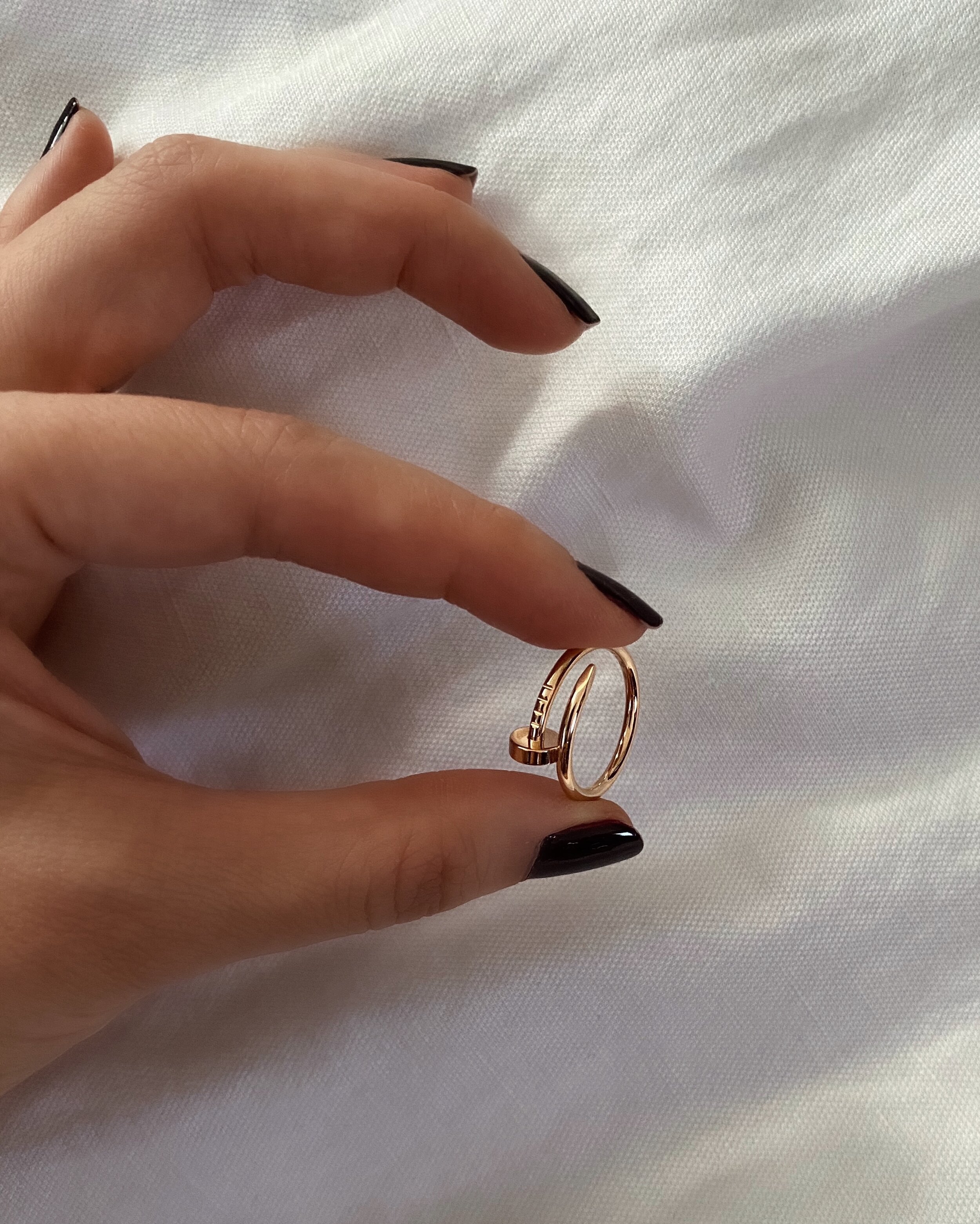 18k CARTIER NAIL RING W/ STONE, Women's Fashion, Jewelry & Organizers, Rings  on Carousell