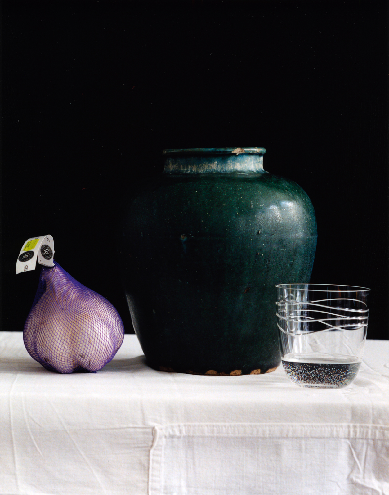 Still Life with a Garlic Bulb and a Water Glass, n.d.