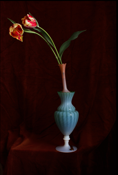 Opalina Still Life with Two Vases and Two Tulips, Antwerp, 2013.
