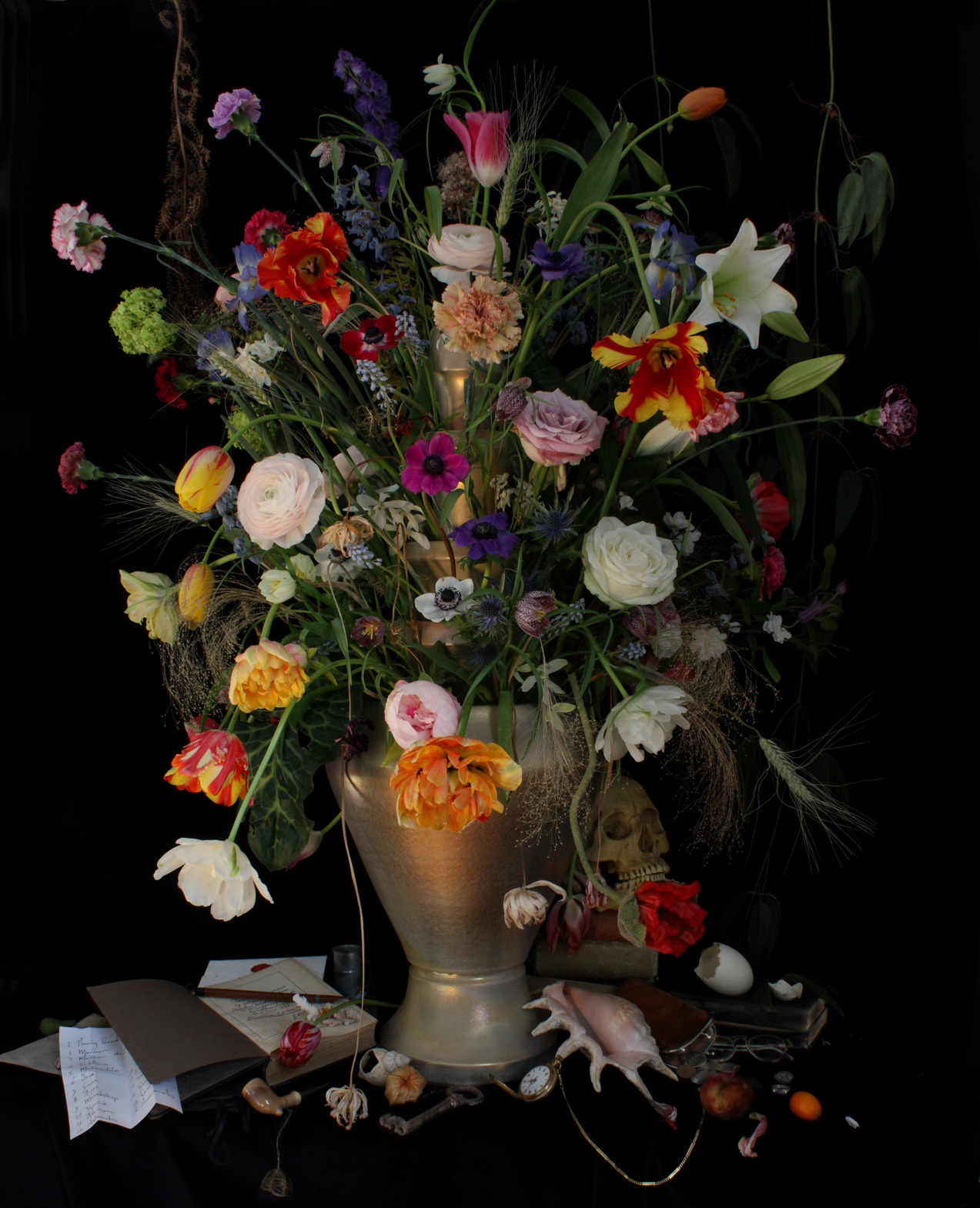 Flemish Still Life with Flowers and a Gold Vase, Antwerp, 2014