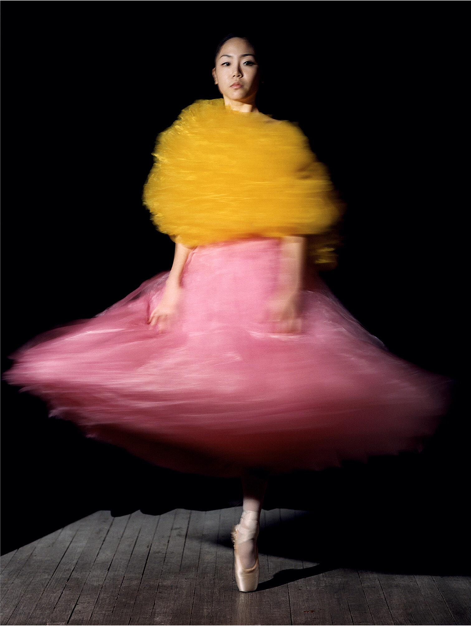 Tina Lee, Dancing ( in a dress by Junya Watanabe)Studio, NYC, 2001