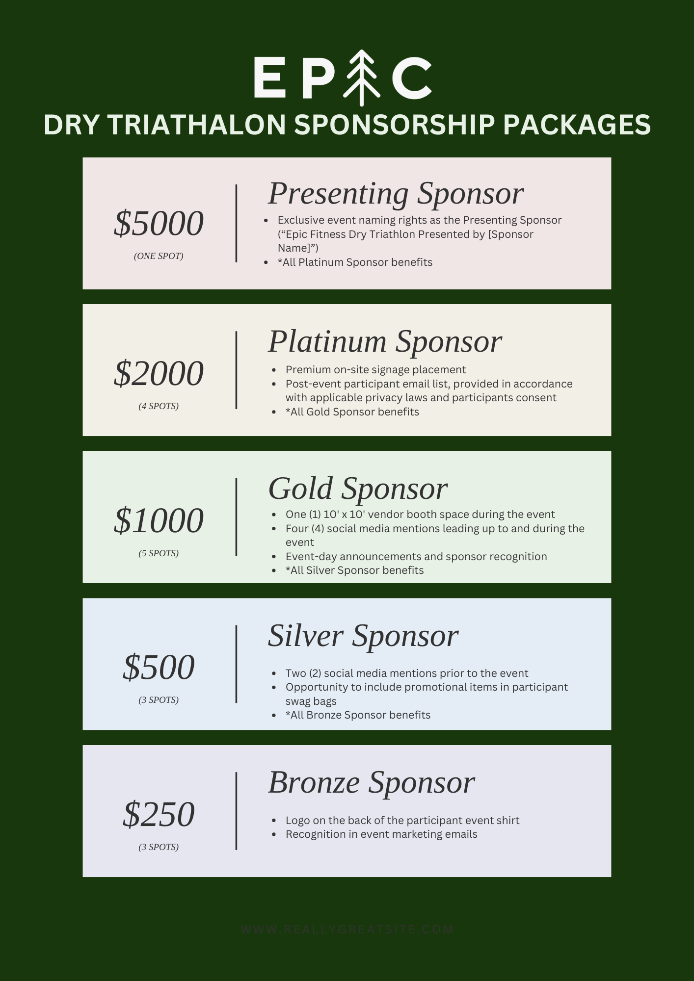GOLD SPONSOR: 2026 Dry Tri