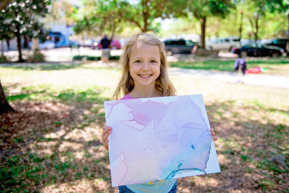 DIY: Tissue paper rain-art canvas — Our Happy Tribe