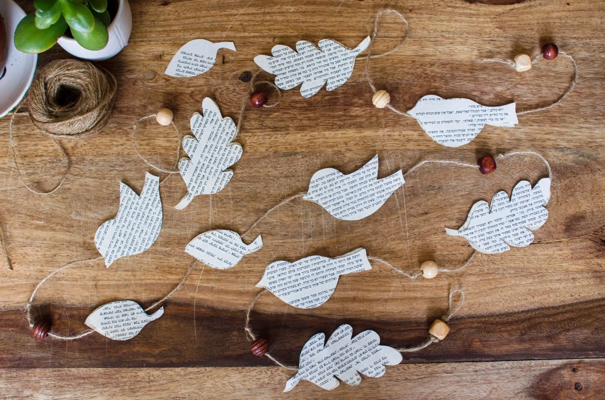 Garlands Using Paper DIY: Vintage paper garland — Our Happy Tribe