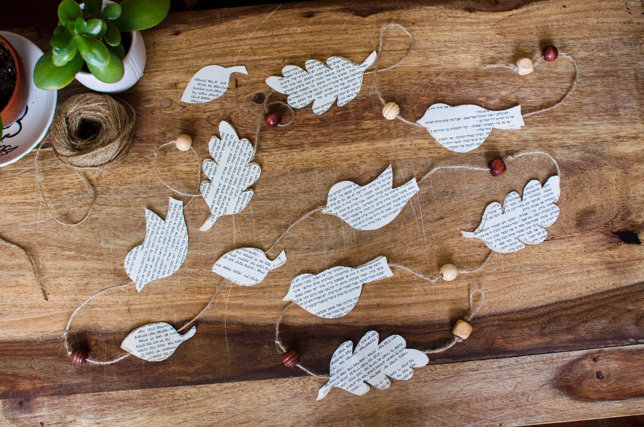 Recycled Paper Garland - The Realistic Mama