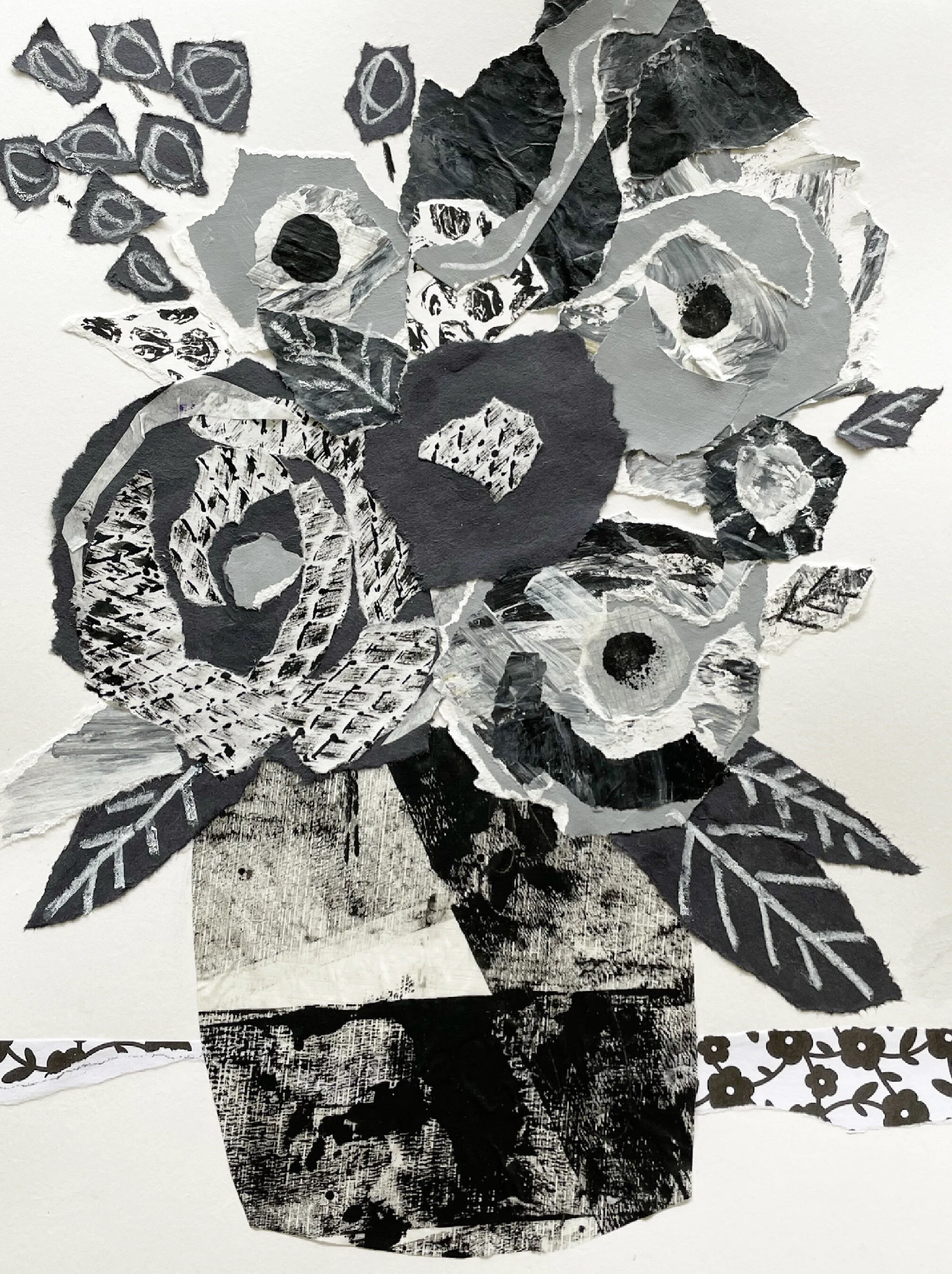 Black and White Flowers
