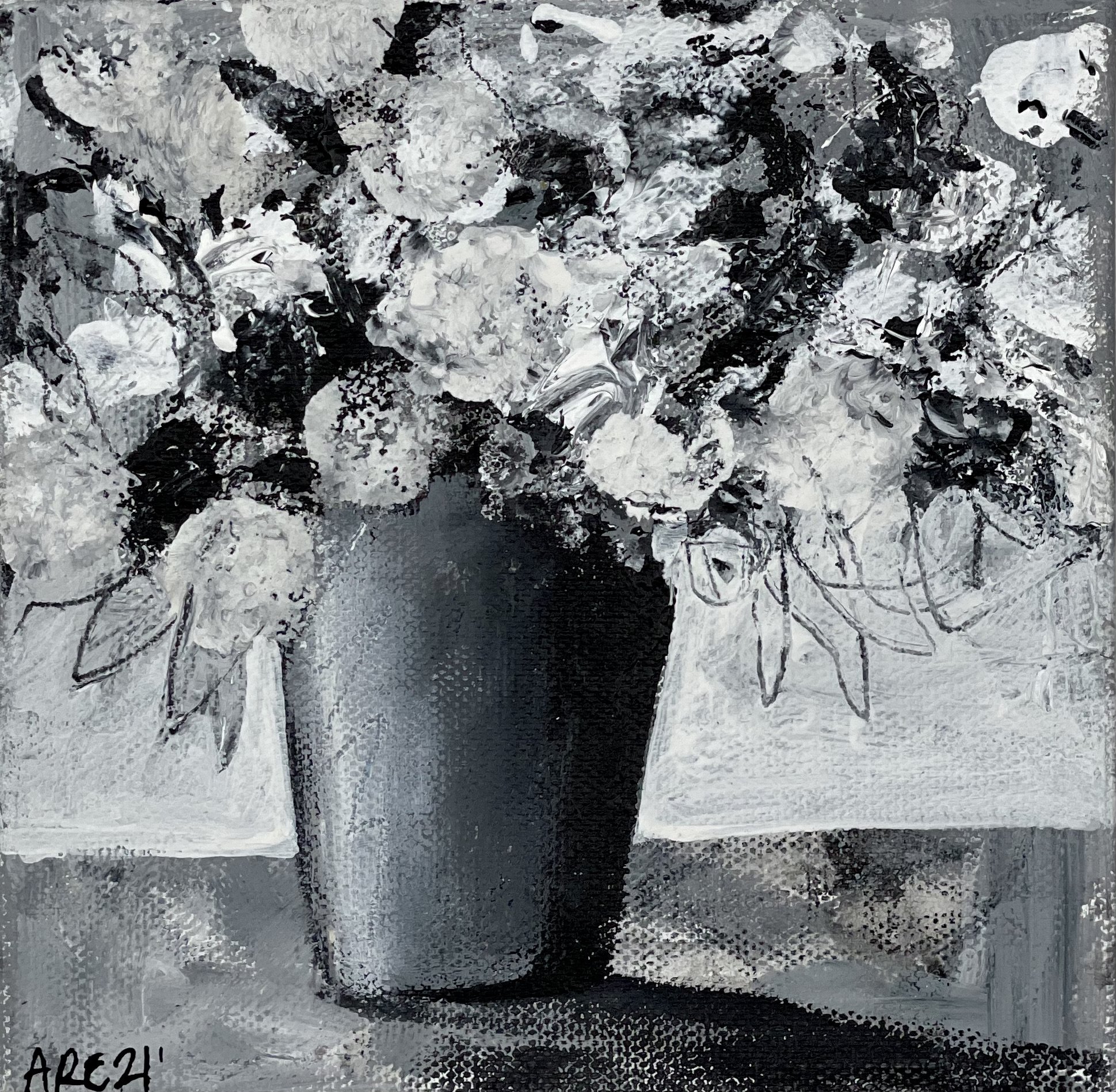 Black and White Flowers