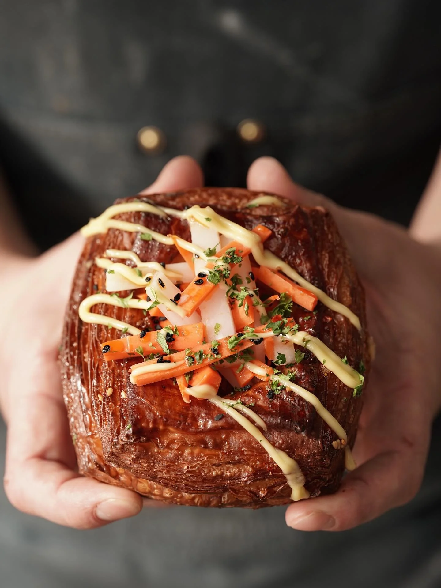 A B&aacute;nh M&igrave;&ndash;inspired breki with a Japanese twist
Created by our FOH manager @jakehaugerud, this breki brings together his love of classic sandwiches and brunch done right. Think seasoned tofu, quick-pickled carrots and daikon, a gen