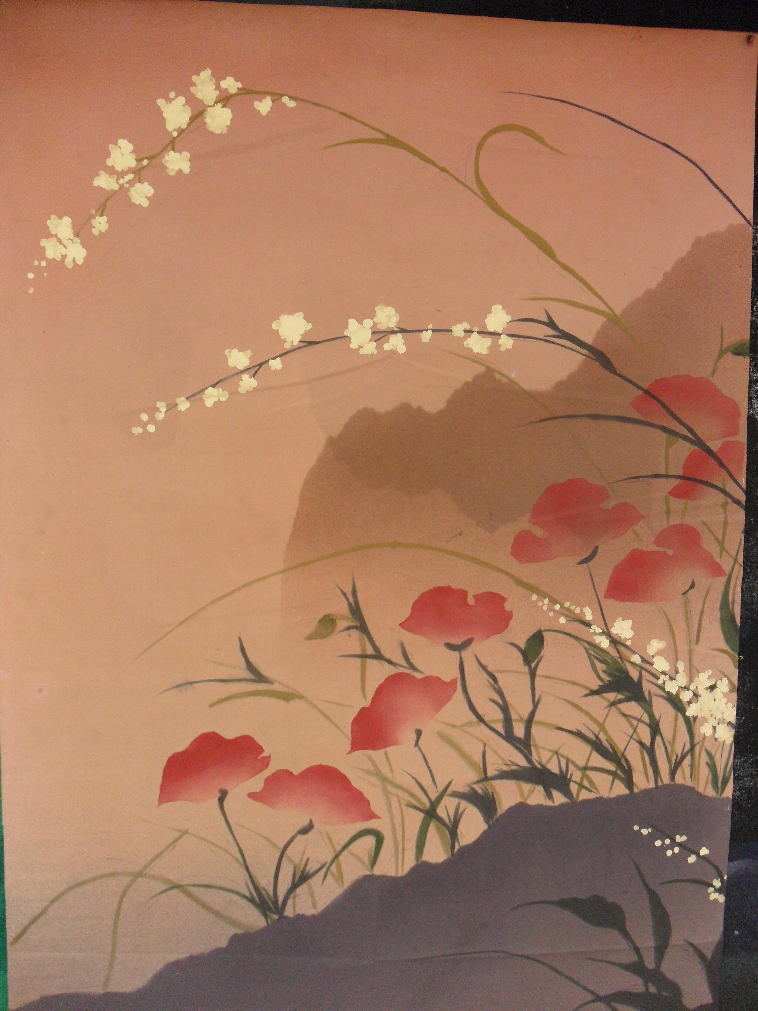 Drop on rubberized canvas