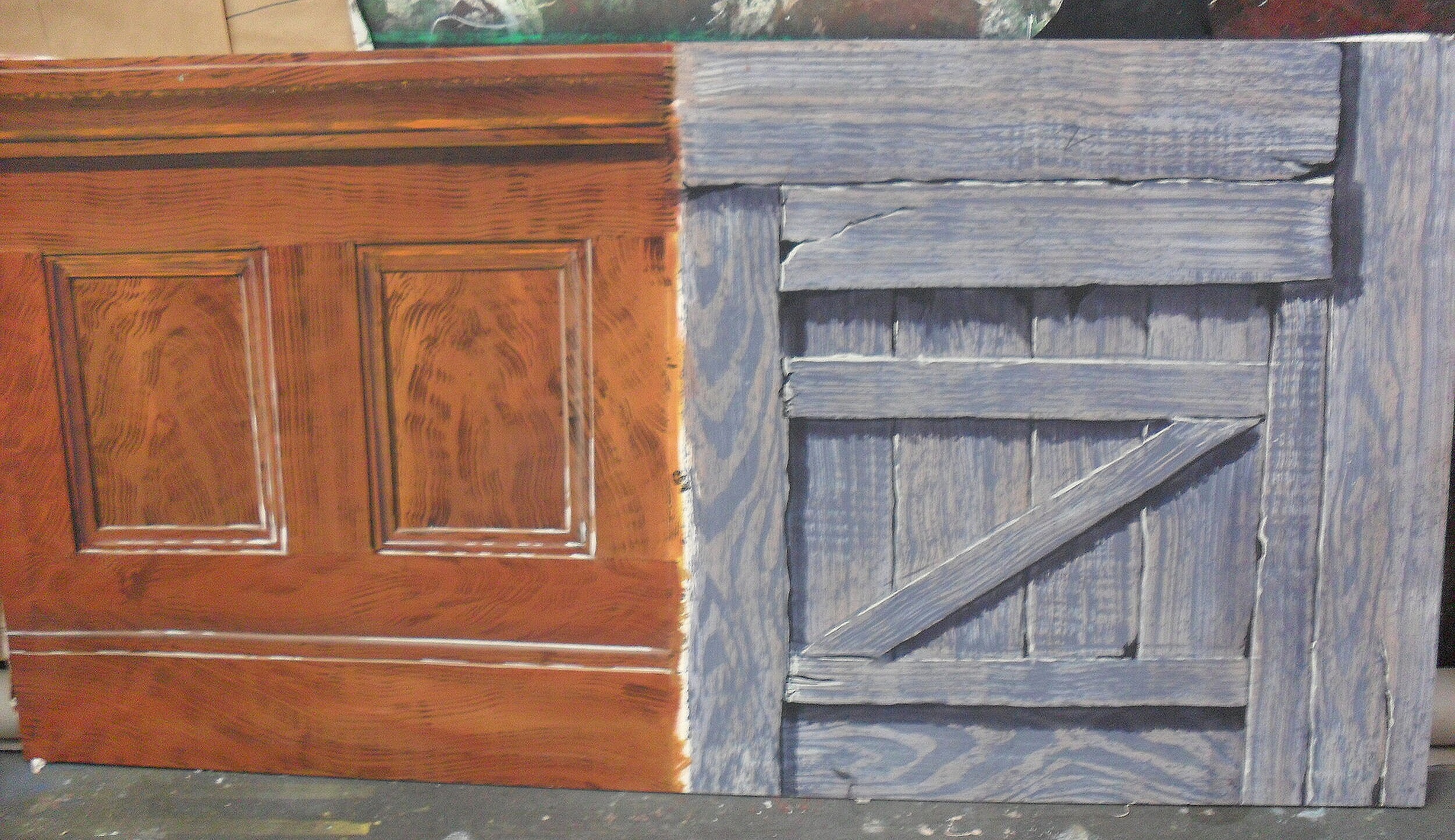 Finished vs. Weathered Wood Sample