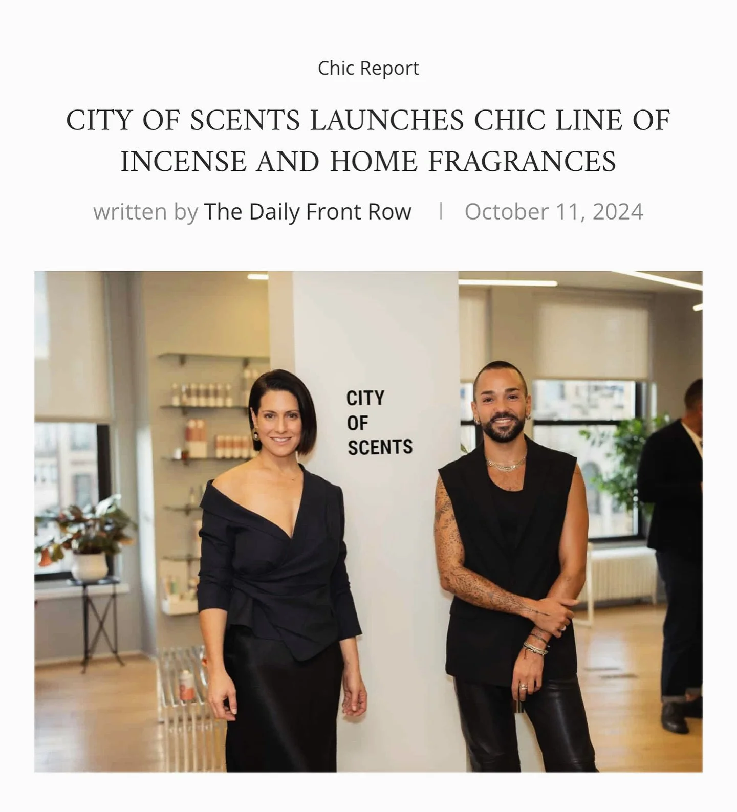Here&rsquo;s Big milestone achieved! 🎉 @roseswarbrick and I are celebrating the one-year anniversary of our brand, @cityofscentsnyc. Combining our shared passions and creative energy, we&rsquo;ve crafted a unique series of handmade incense and room 