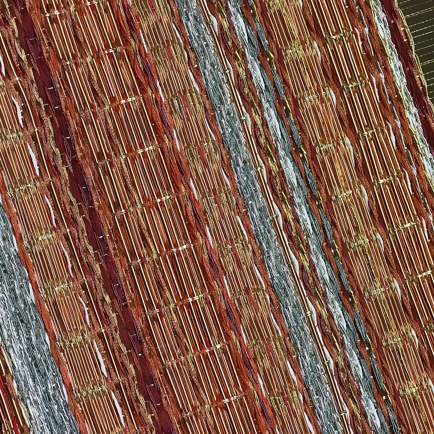 TOTEM, A WALL&rsquo;S JEWELRY &mdash; Totem of ARMENIA

While rooted in textile traditions, my work often expands beyond fiber&mdash;recycling and combining materials not typically associated with weaving. From 24k gold to rubber and salvaged industr