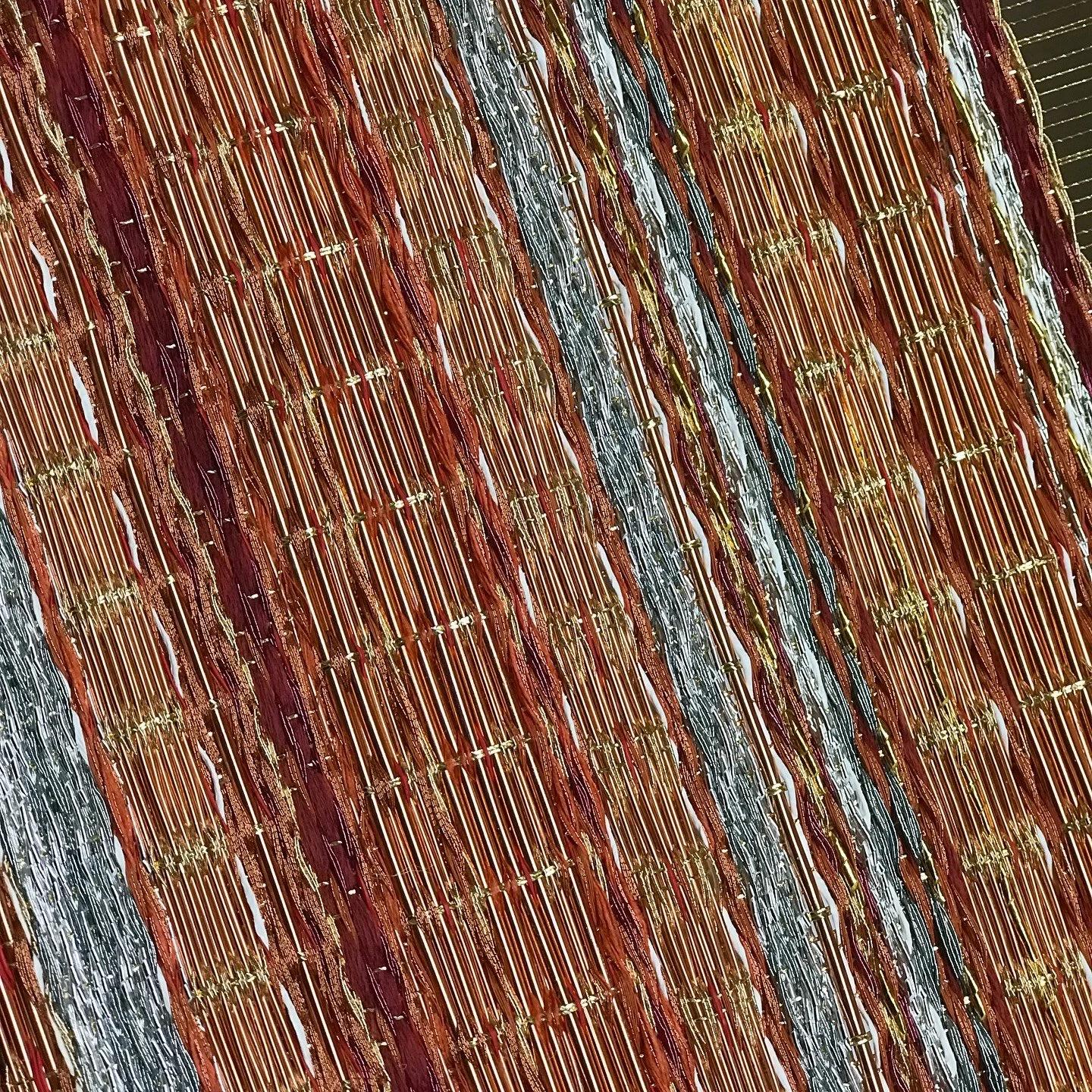 TOTEM, A WALL&rsquo;S JEWELRY &mdash; Totem of ARMENIA

While rooted in textile traditions, my work often expands beyond fiber&mdash;recycling and combining materials not typically associated with weaving. From 24k gold to rubber and salvaged industr