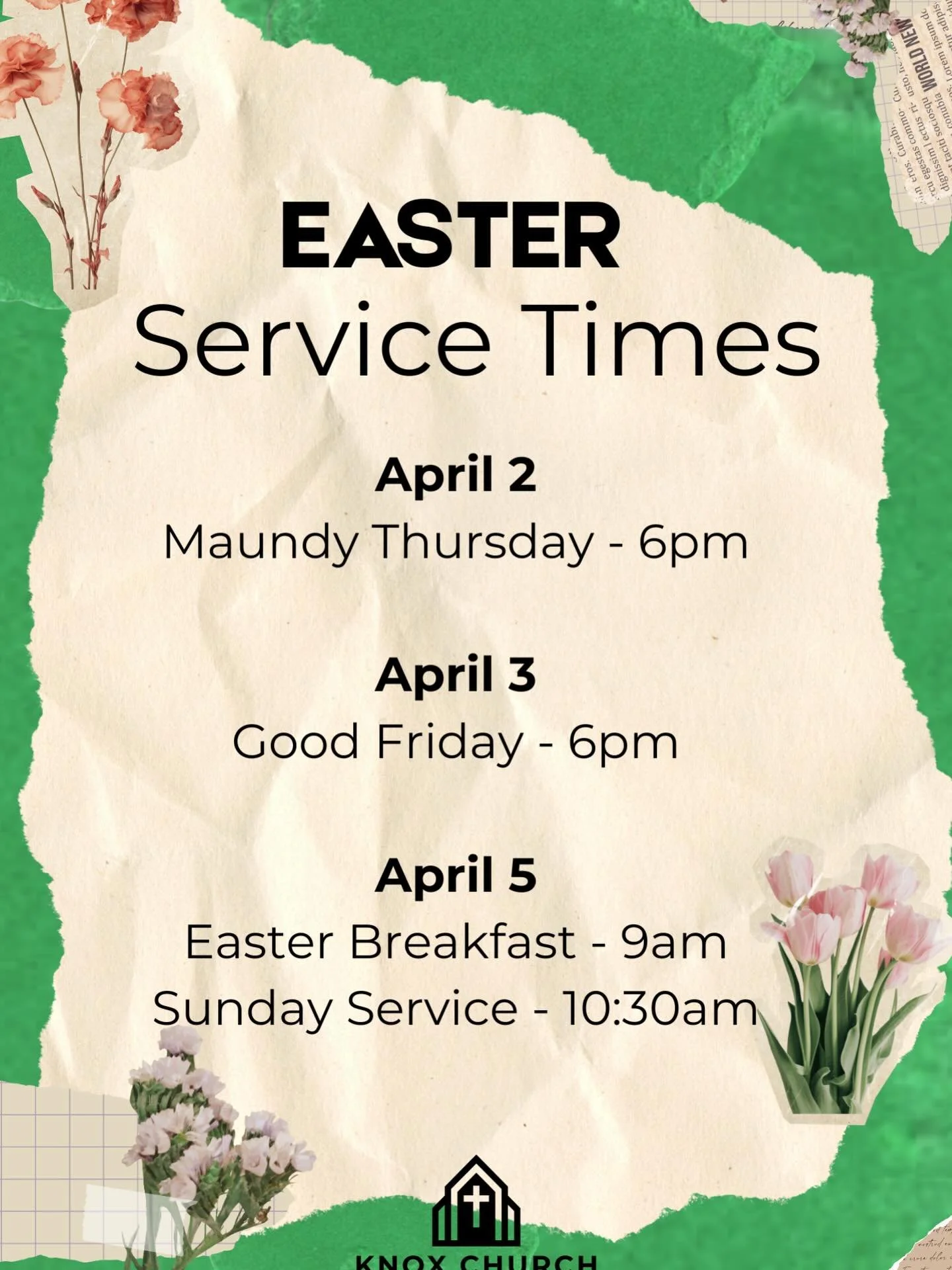 Join us this week for our Holy Week services!