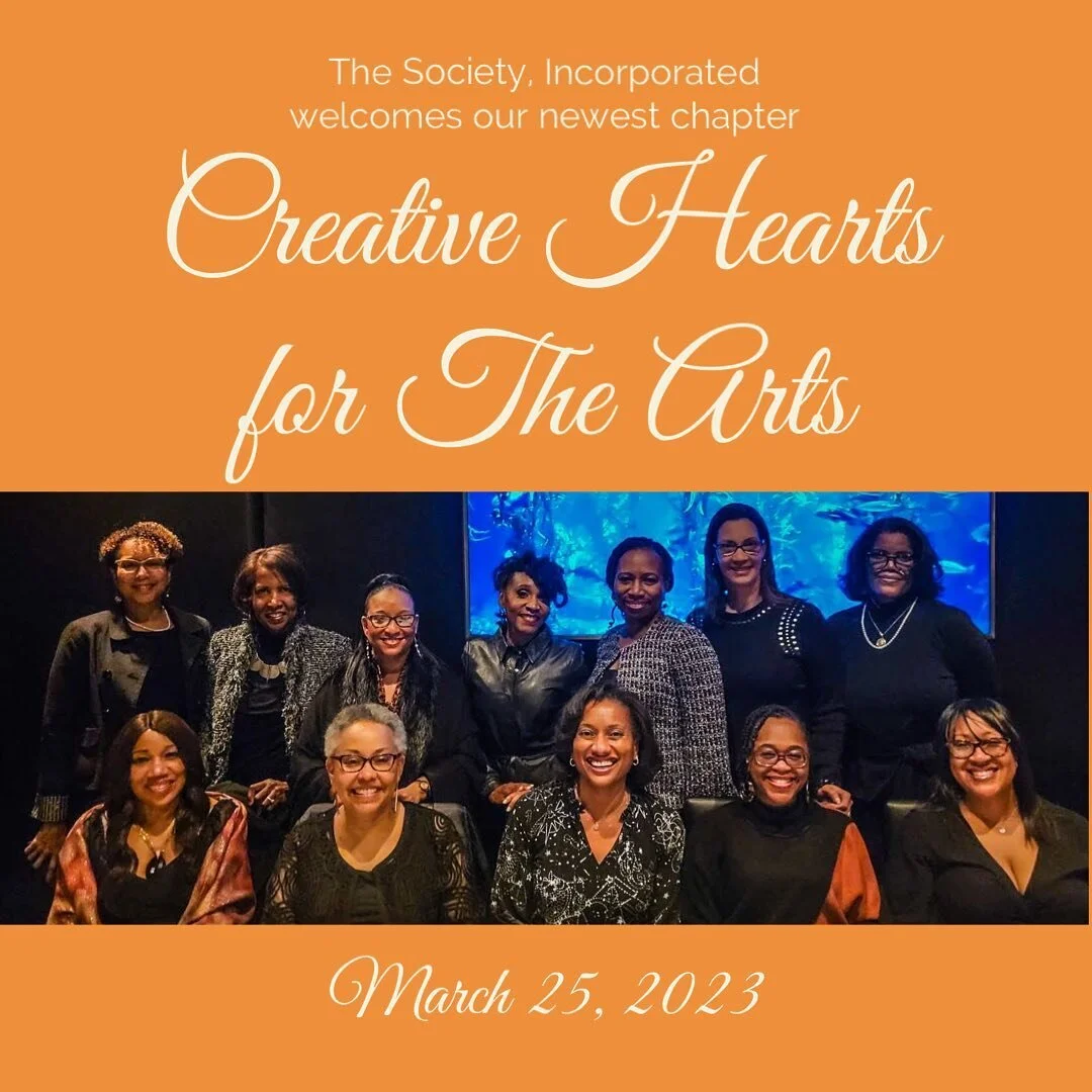 Gwendolyn B. Lee, National President of The Society, Incorporated, Supporting the Arts, is pleased to announce the newest chapter, Creative Hears for The Arts, from the Delaware area. Congratulations and welcome to our Sisterhood of Service supportin