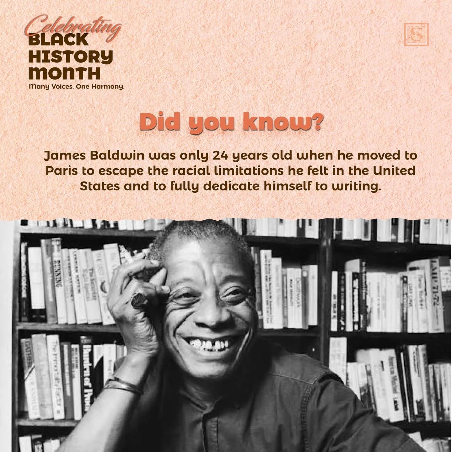 Today, we celebrate the late James Baldwin, novelist, essayist, playwright, and one of the most powerful literary voices of the twentieth century. Through works like The Fire Next Time and Go Tell It on the Mountain, Baldwin confronted racism, identi