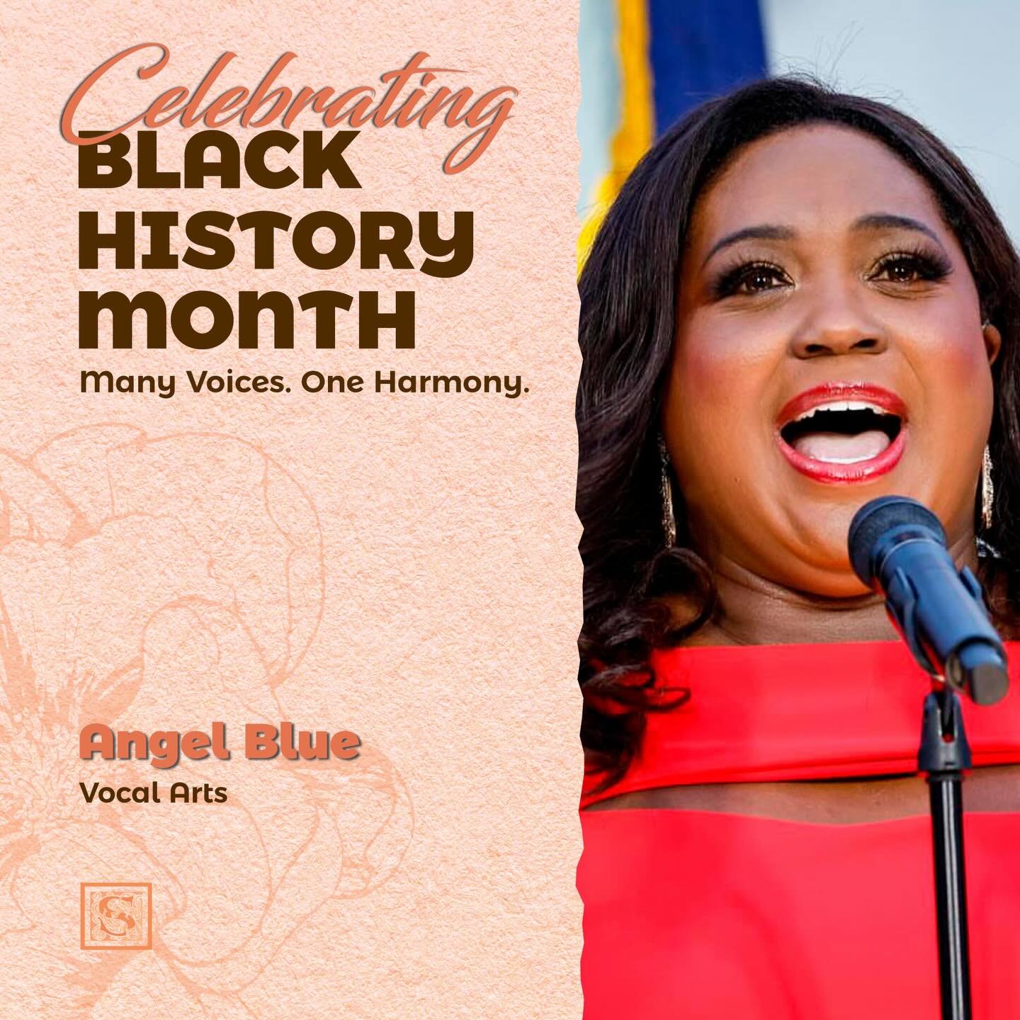 As we come to the close of Black History Month, we celebrate the power of the human voice.

Today, we honor Angel Blue @angeljoyblue, internationally acclaimed opera singer whose extraordinary soprano has graced the world&rsquo;s most prestigious s
