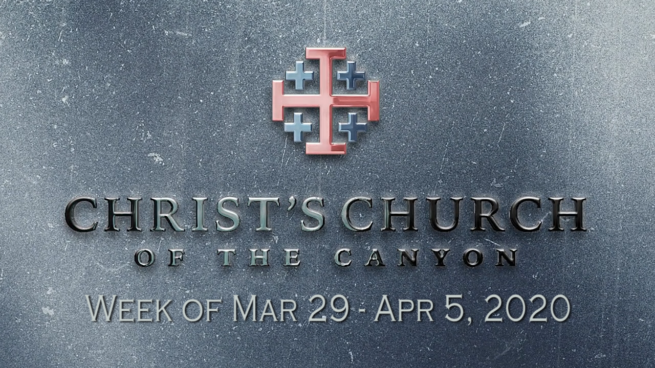 Sermon: April 5, 2020