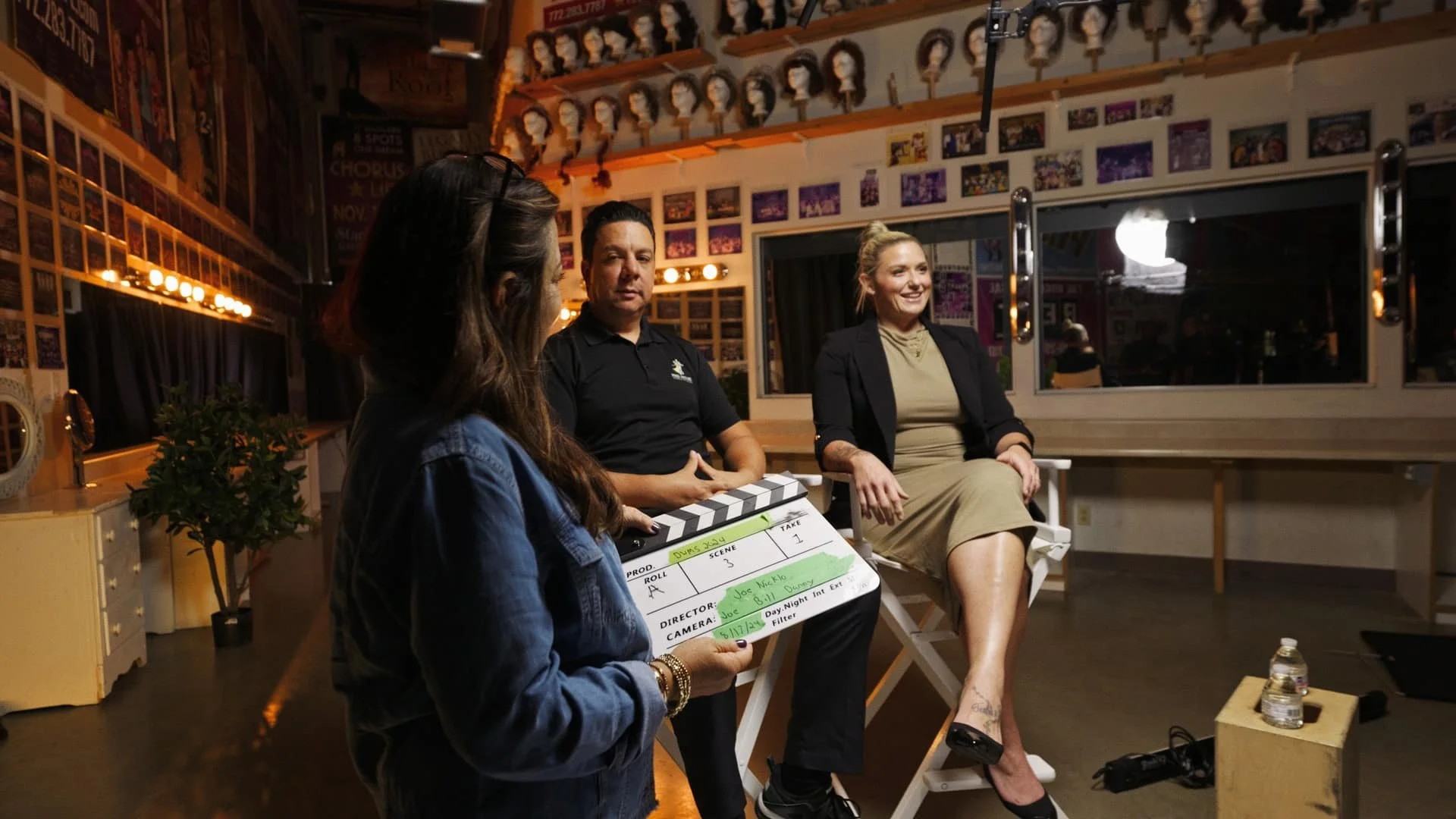 Filming interviews for Dancing with the Martin Stars