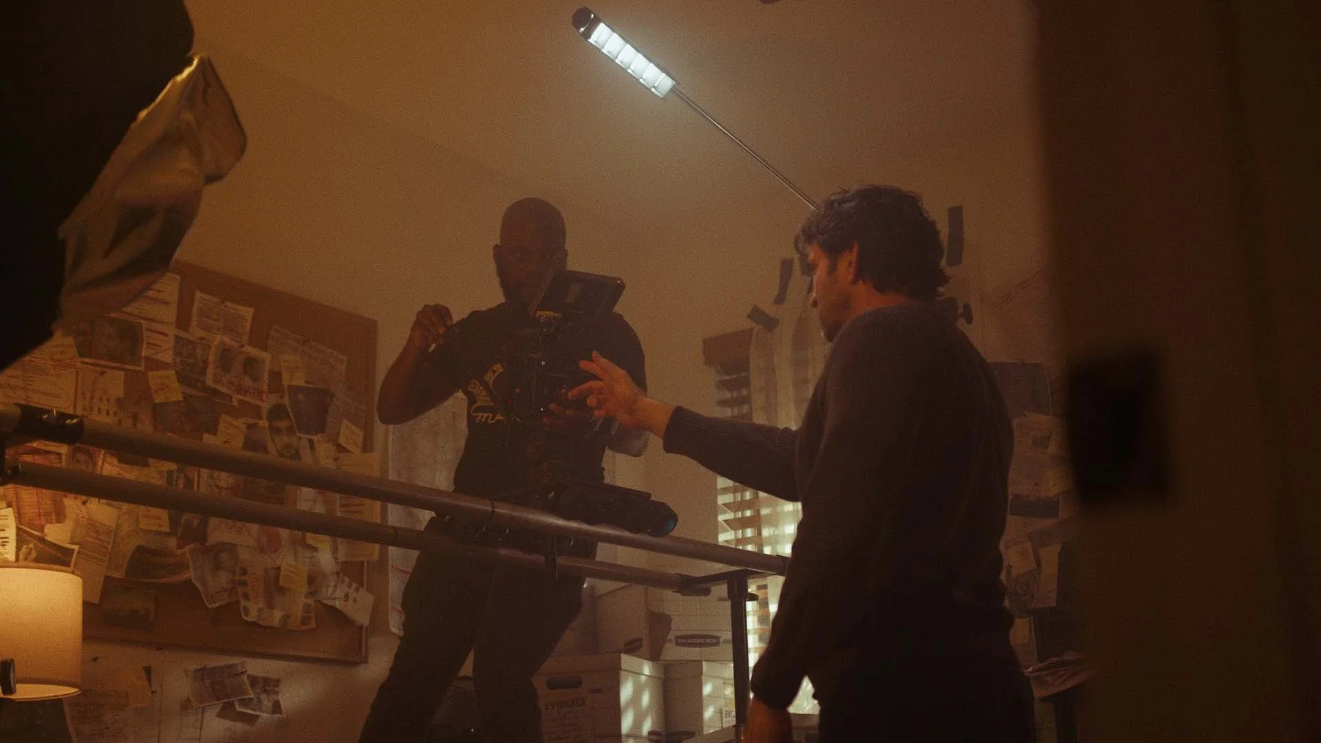 Camera Operator Locksley Lennox filming a scene for short film The Release