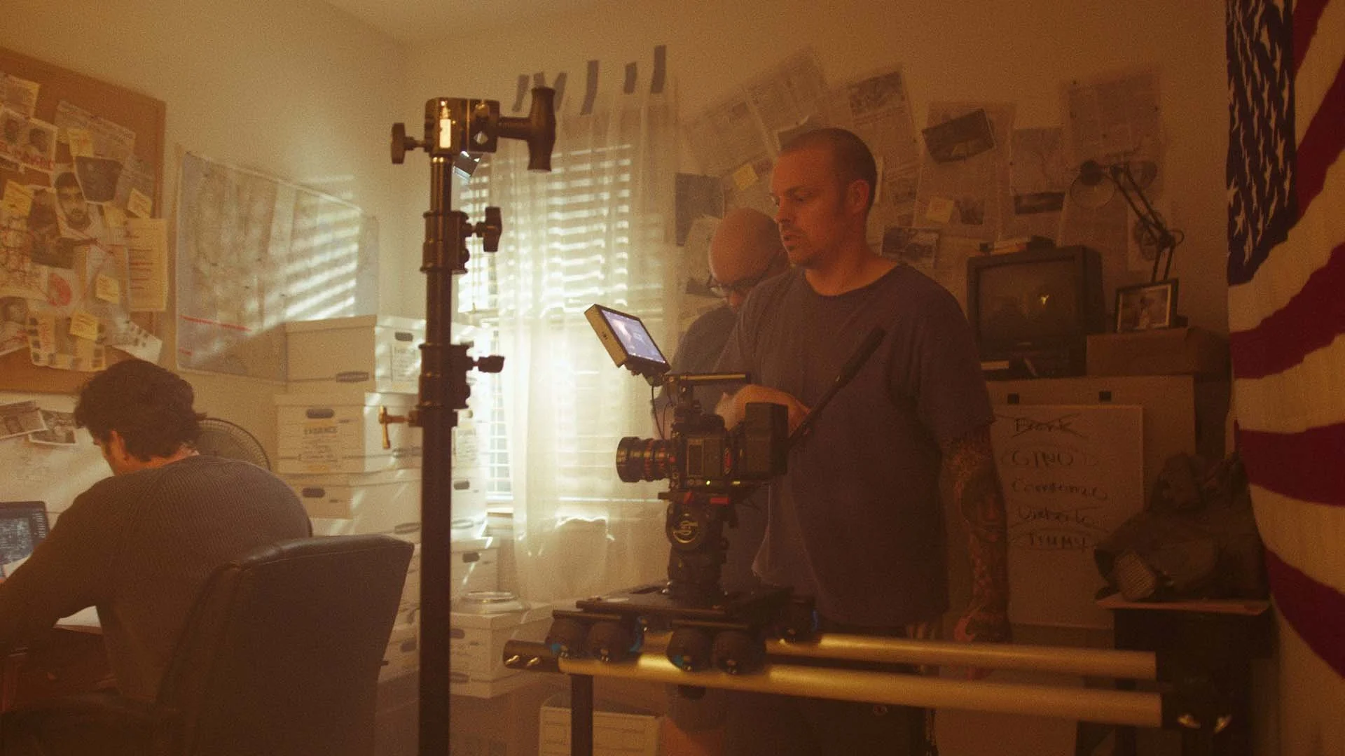 Director Matthew Tucker on set of his debut film