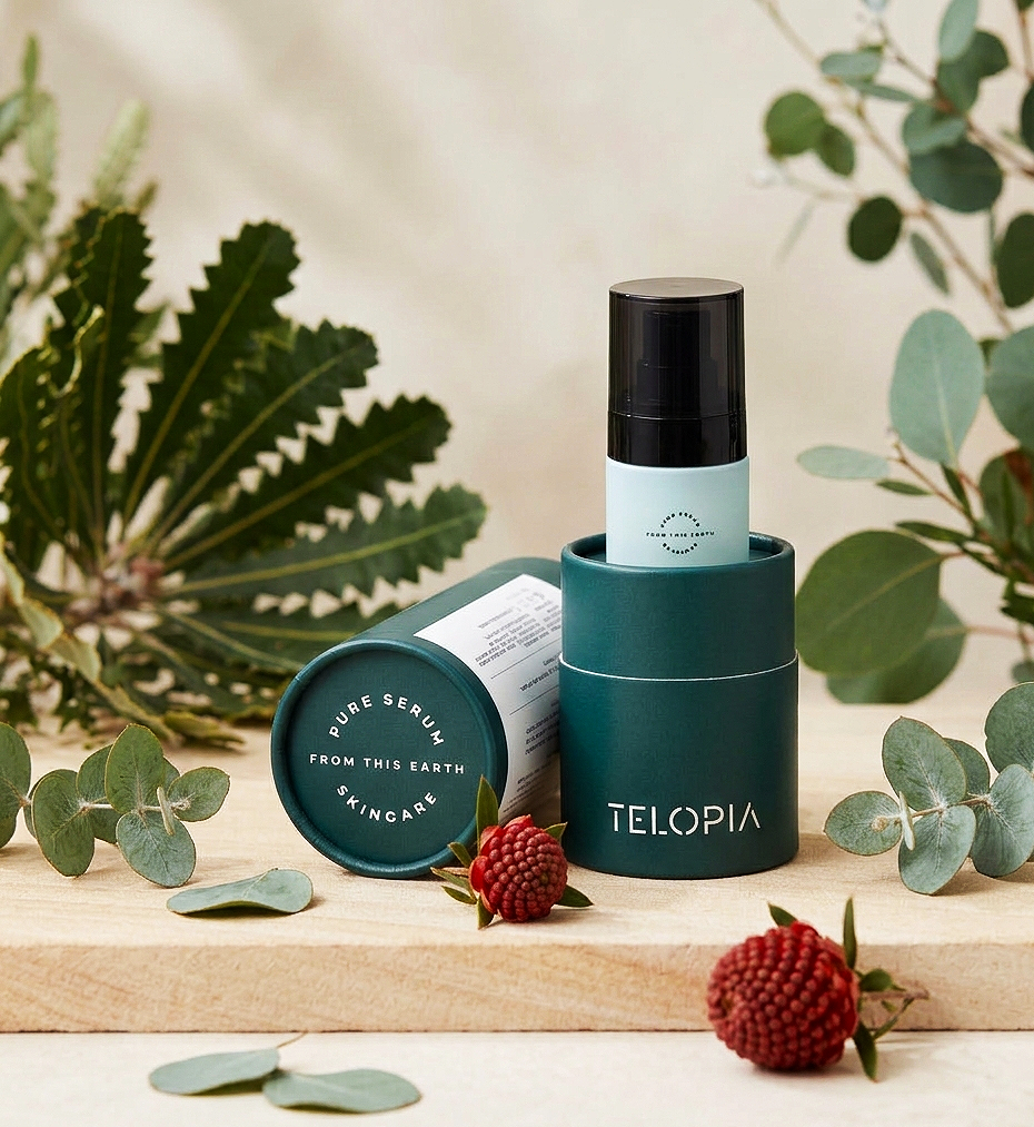 Telopia Skincare best serum and moisturiser in one bottle.ess-brand.
