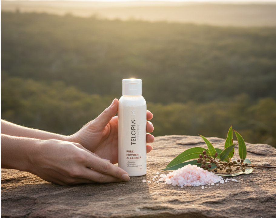 Telopia Pure Powder Facial Cleanser Natural Ingredients