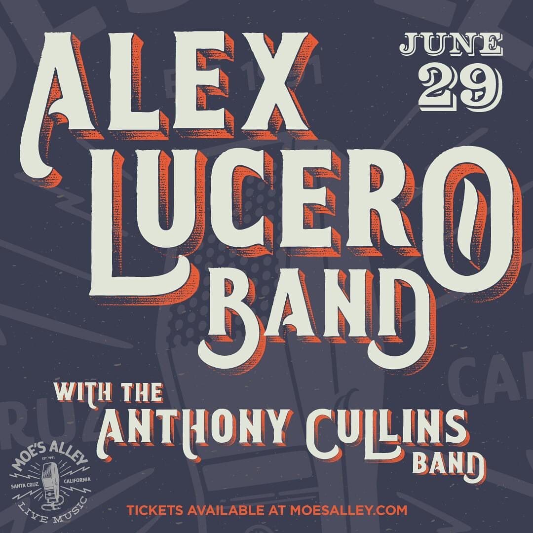 ▶️We could not be more excited about our show coming up 🚨June 29th🚨 @moesalley with @anthony.cullins 🎶

***Get your tickets*** LINK IN BIO

#alexluceroband 
#anthonycullins 
#anthonycullinsband