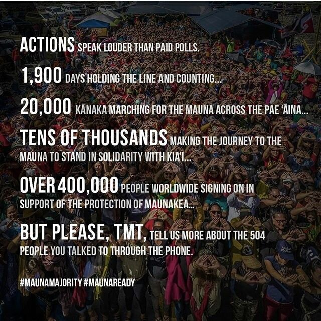 ACTIONS speak louder than paid polls. #seeyouonthemauna ✊🏽🔺#kukiaimauna #aoletmt #maunamajority #maunaready