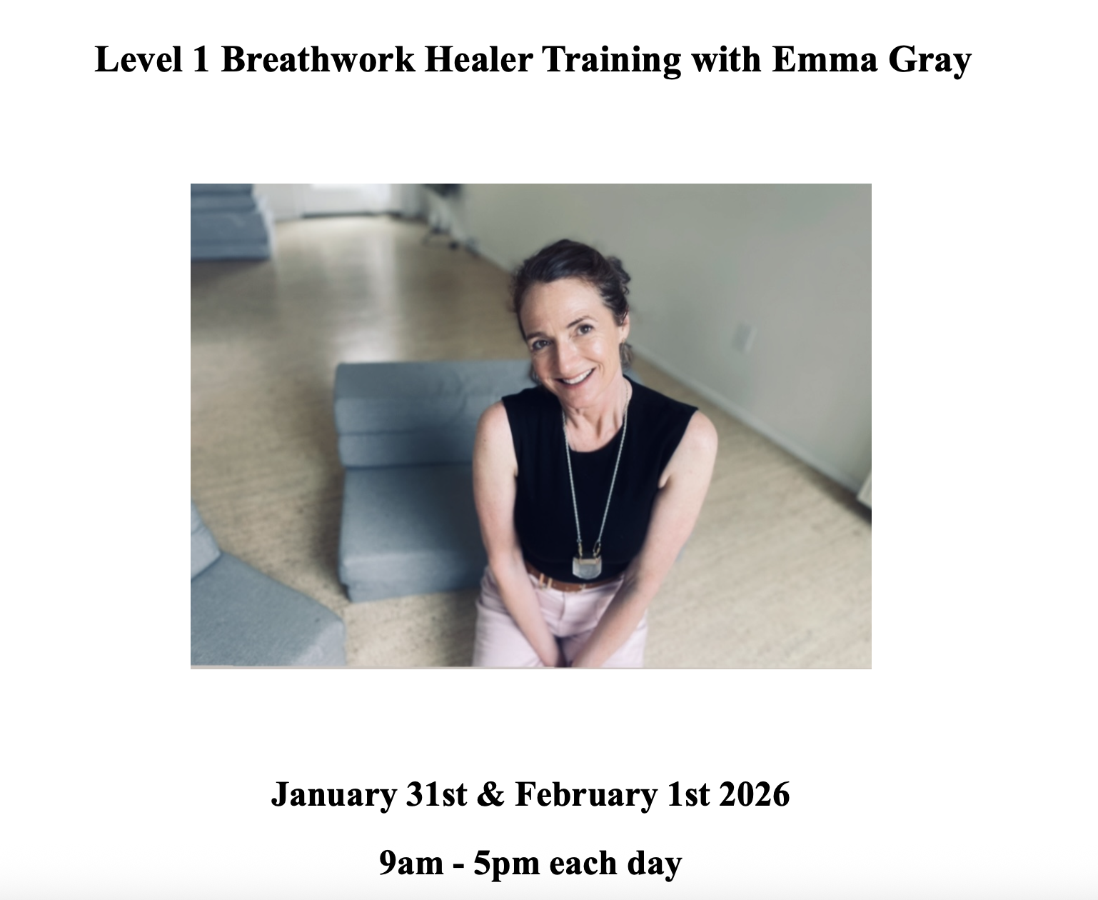 Level 1 Breathwork Facilitator Training