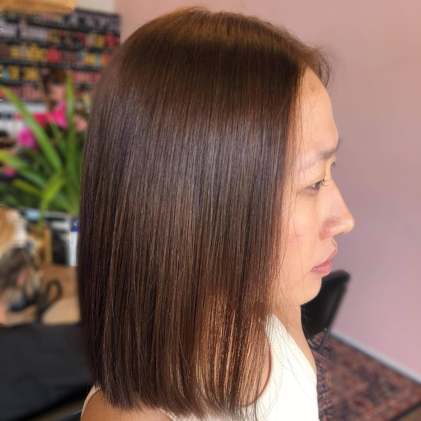 This gorgeous gal joined us for her first hair colour in over a year! Thanks so much for trusting us with your makeover Nicole! Beautiful colour and biiig haircut by Riley