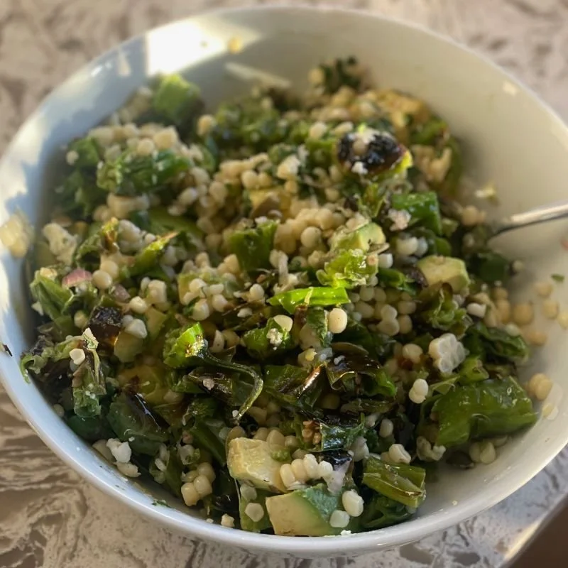 Blistered Shishito and Corn Salad